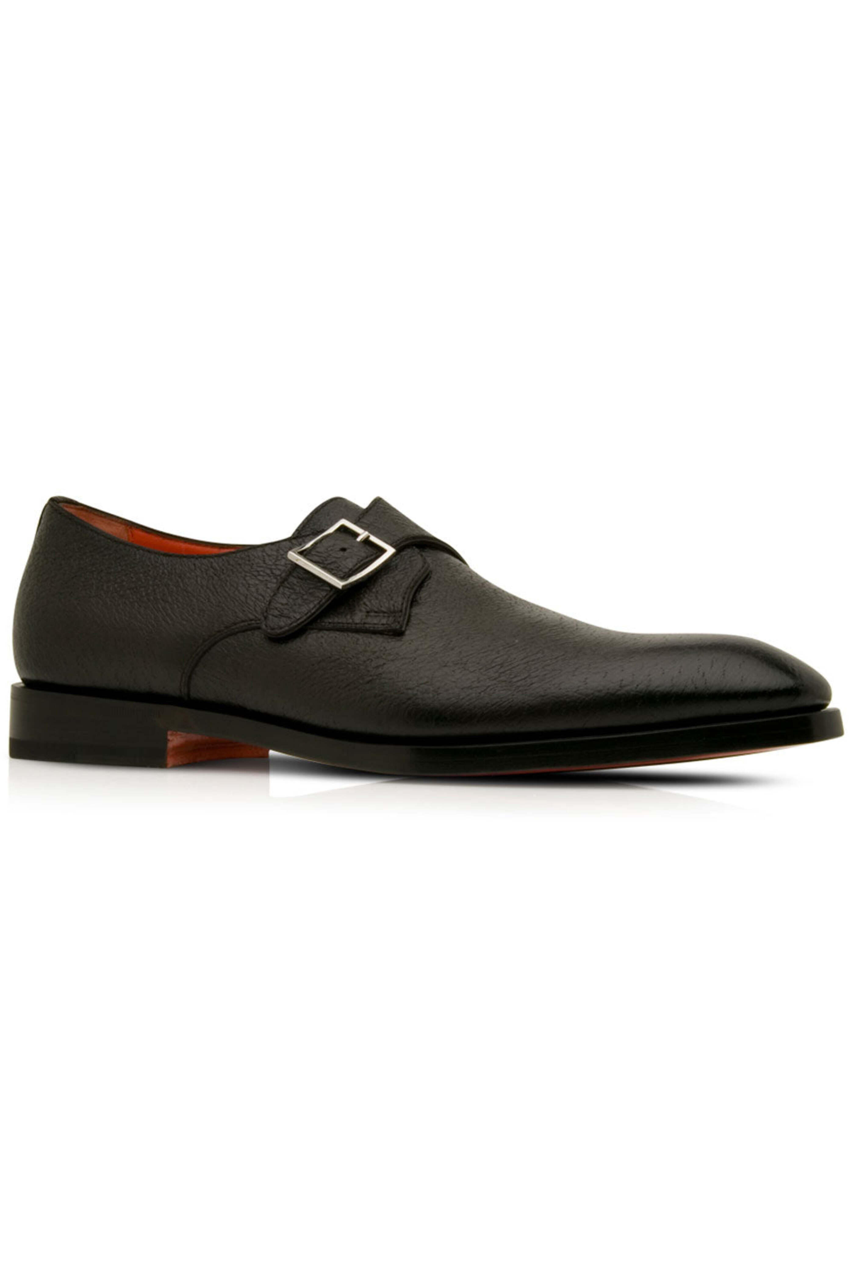 Santoni - Single Buckle Monk Strap in Dark Brown