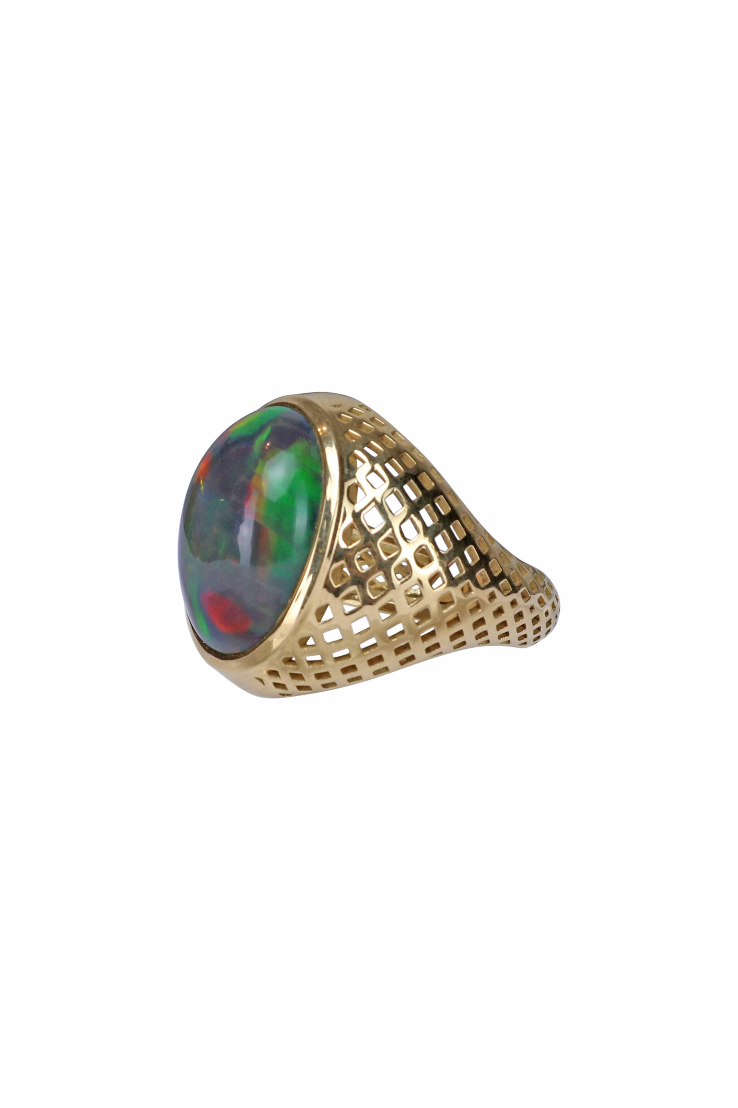 Ray Griffiths - Opal Signet Crownwork Ring