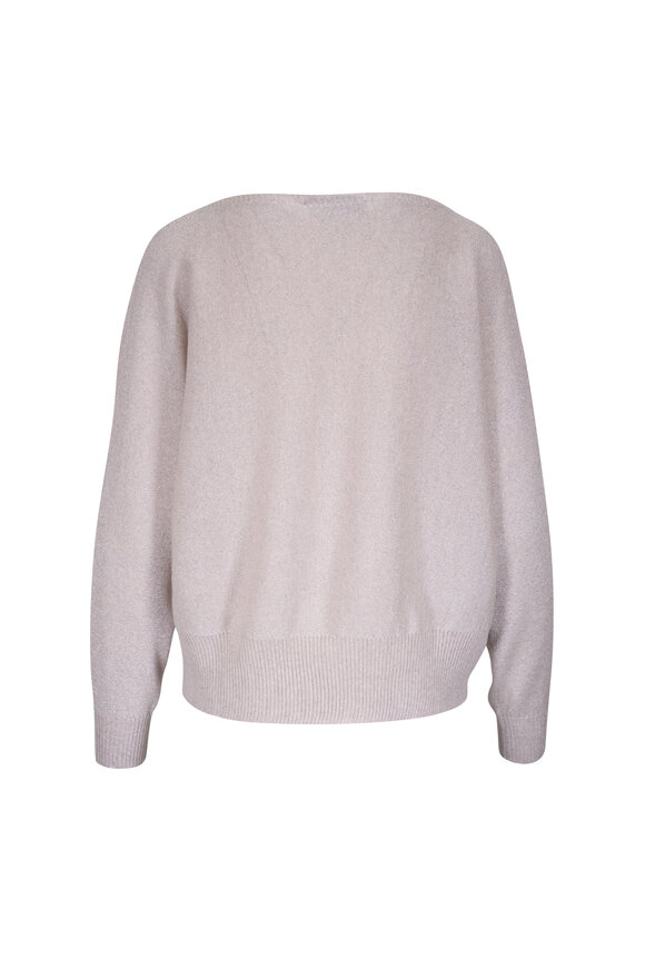 D.Exterior - Silver Gray Knit Top