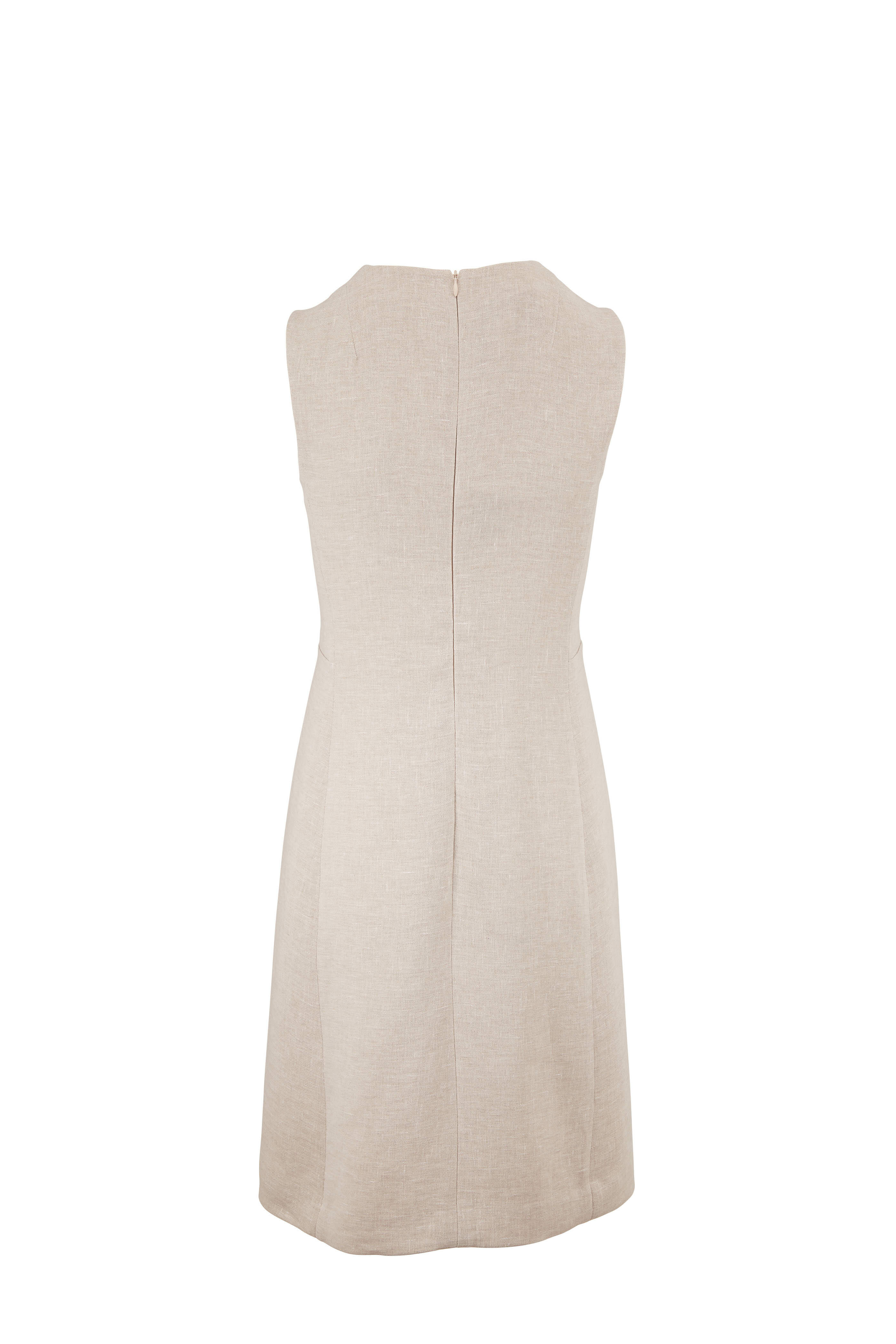Akris - Canvas Linen Sleeveless Sheath Dress