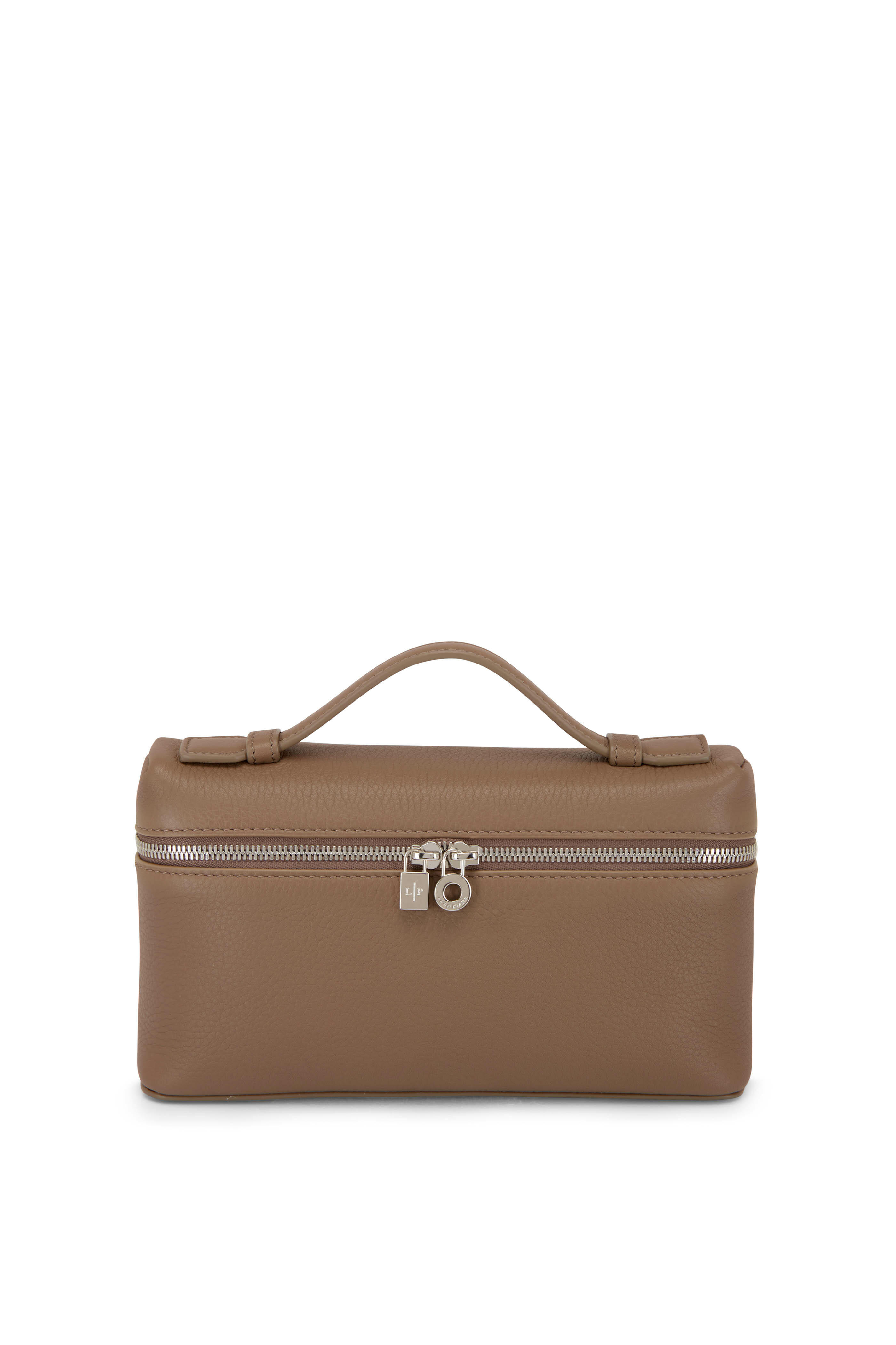 Extra Pocket Mini Pouch Grained Calfskin Light Travertine