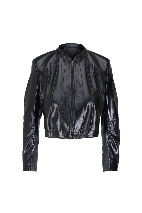 Akris Klaus Black Leather Short Jacket - view 1
