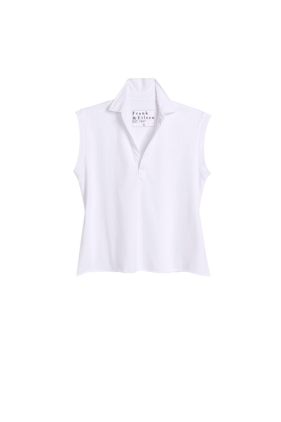 Frank & Eileen Olivia White Popover Henley Tank - view 1