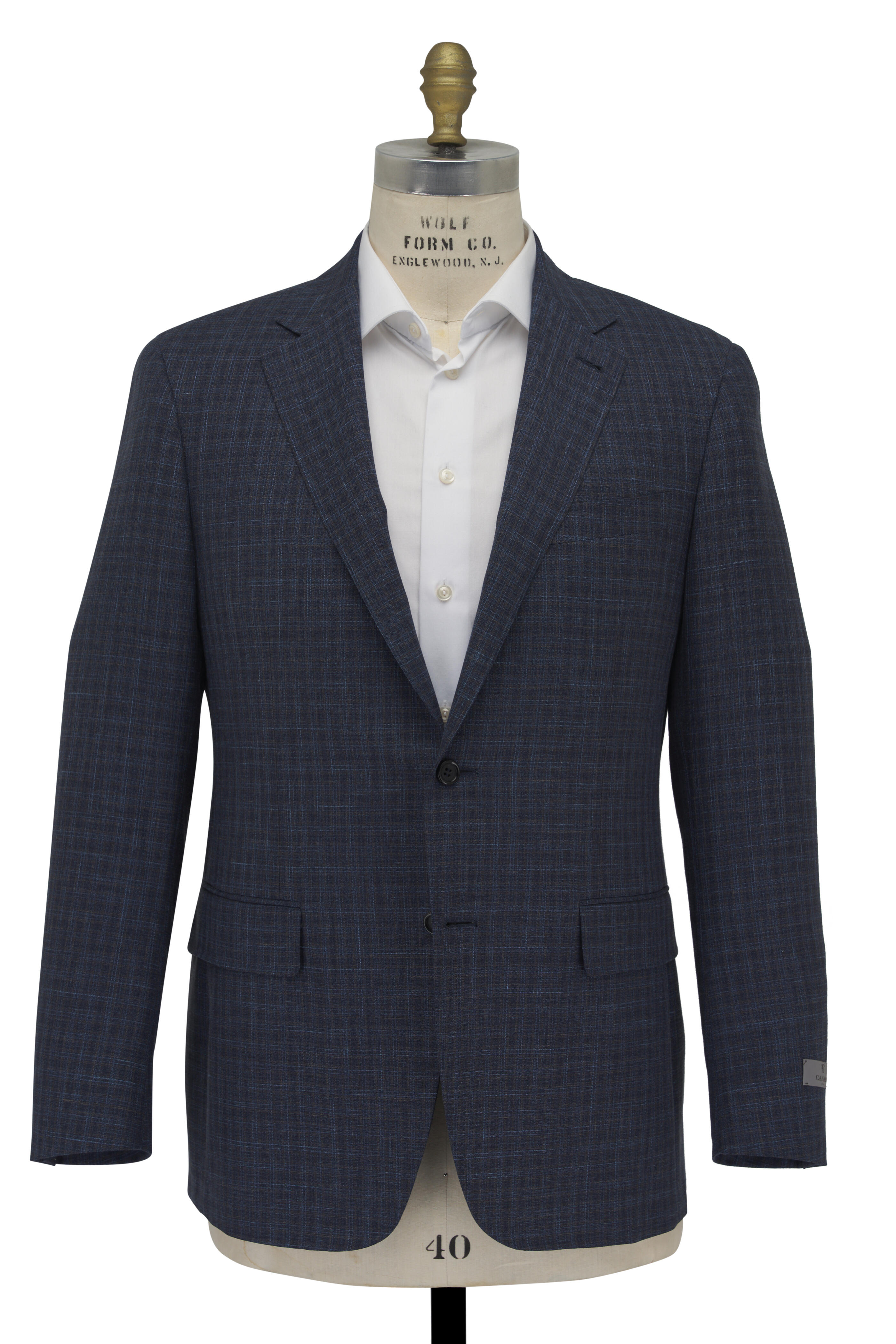 Canali - Kei Blue & Brown Tonal Plaid Sportcoat