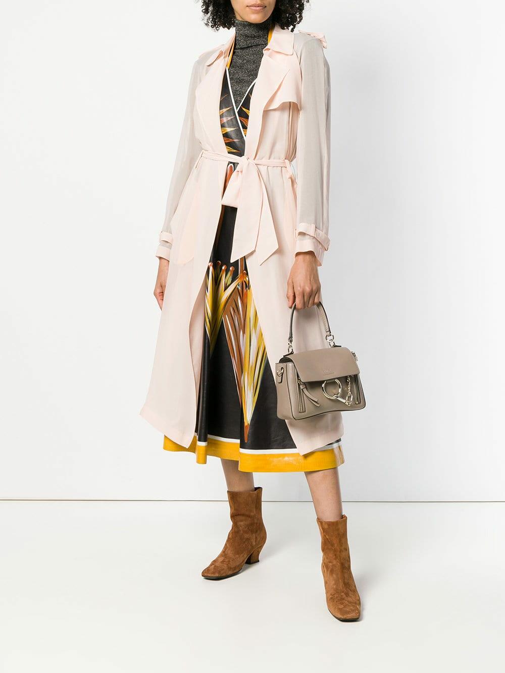 Chloé - Mini Faye Motty Gray Leather Bag