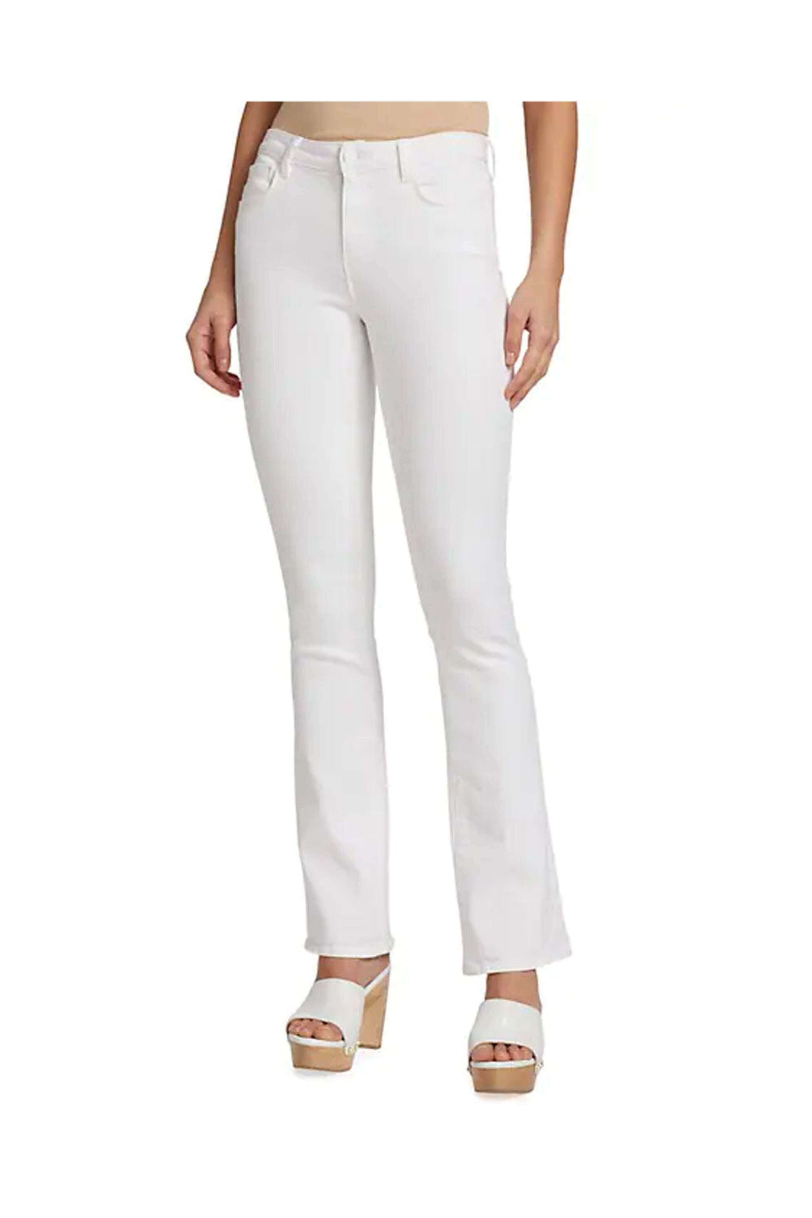 L'Agence - High Rise Selma Baby Bootcut Jean in Blanc