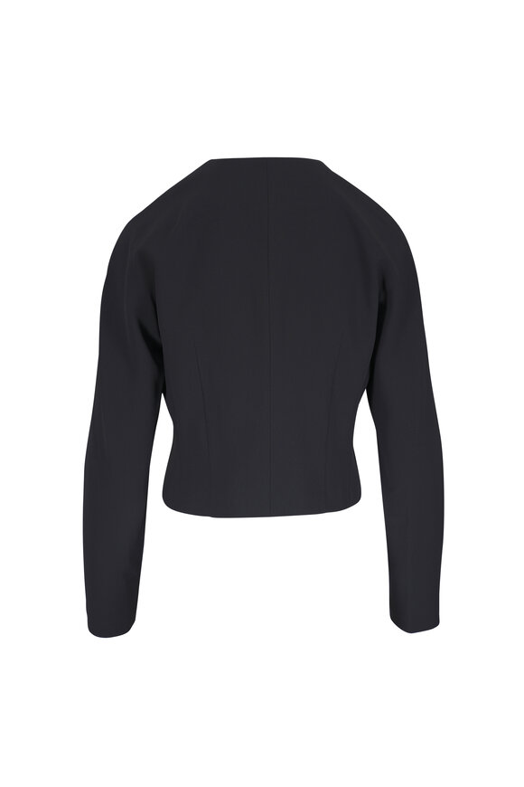 Lafayette 148 New York Black Responsible Finesse Crepe Cropped Jacket - view 5