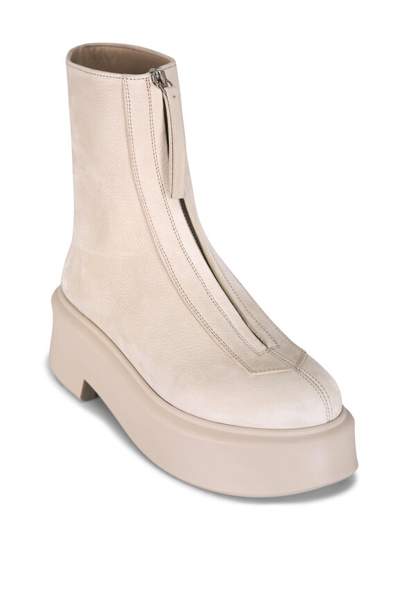 The Row Zipped Beige Nubuck Leather Boot - view 1