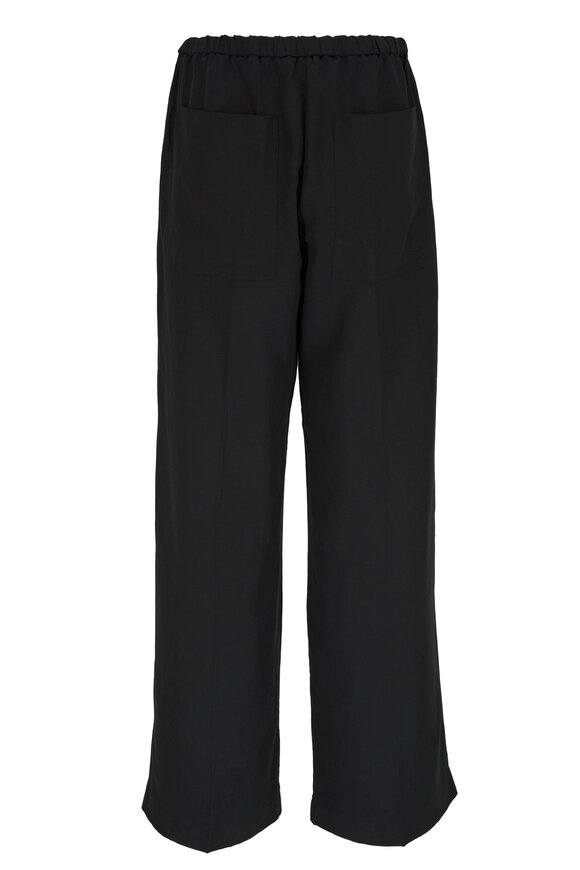 Totême Black Fluid Drawstring Pant - view 3