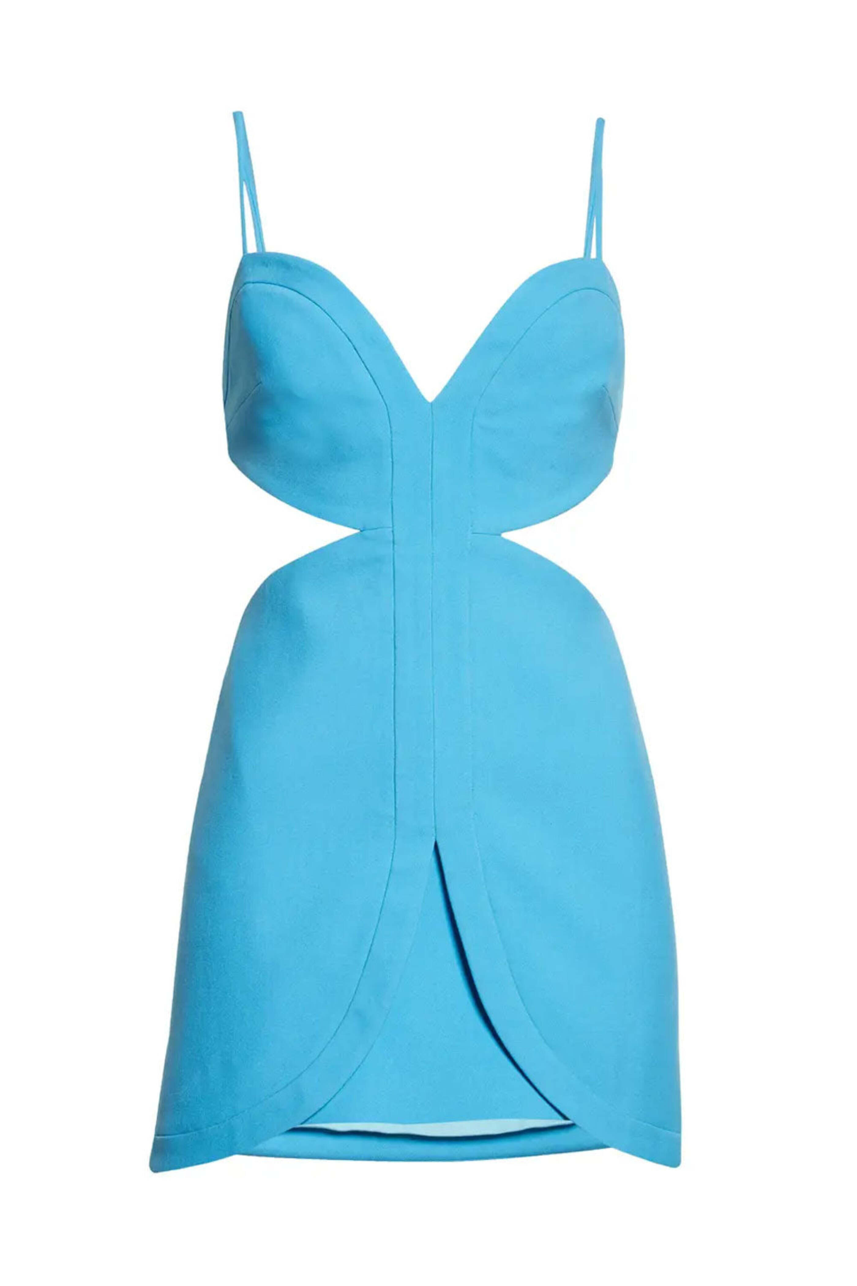 blue dress for baby girl Electric Blue Puffed Sleeve Mini Prom Dress – trinarosh