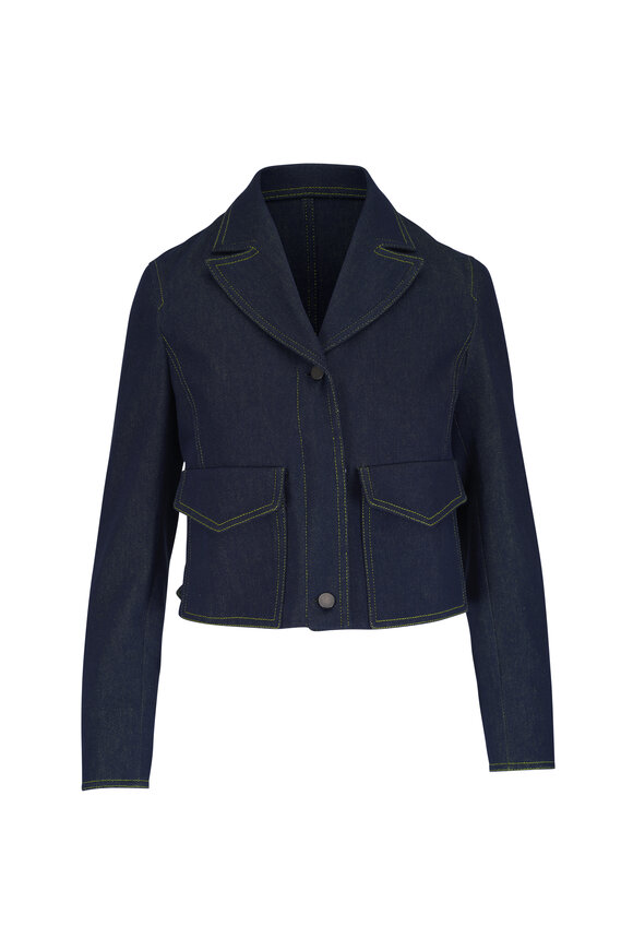 Akris Punto Dark Blue Denim Boxy Jacket