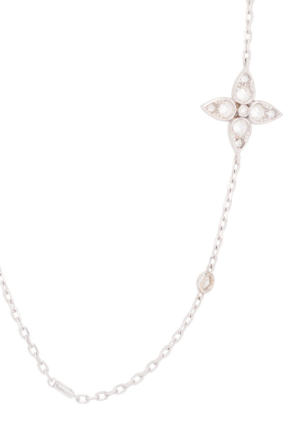Mariani 18k White Gold Classic Lucilla Diamond Necklace - view 2