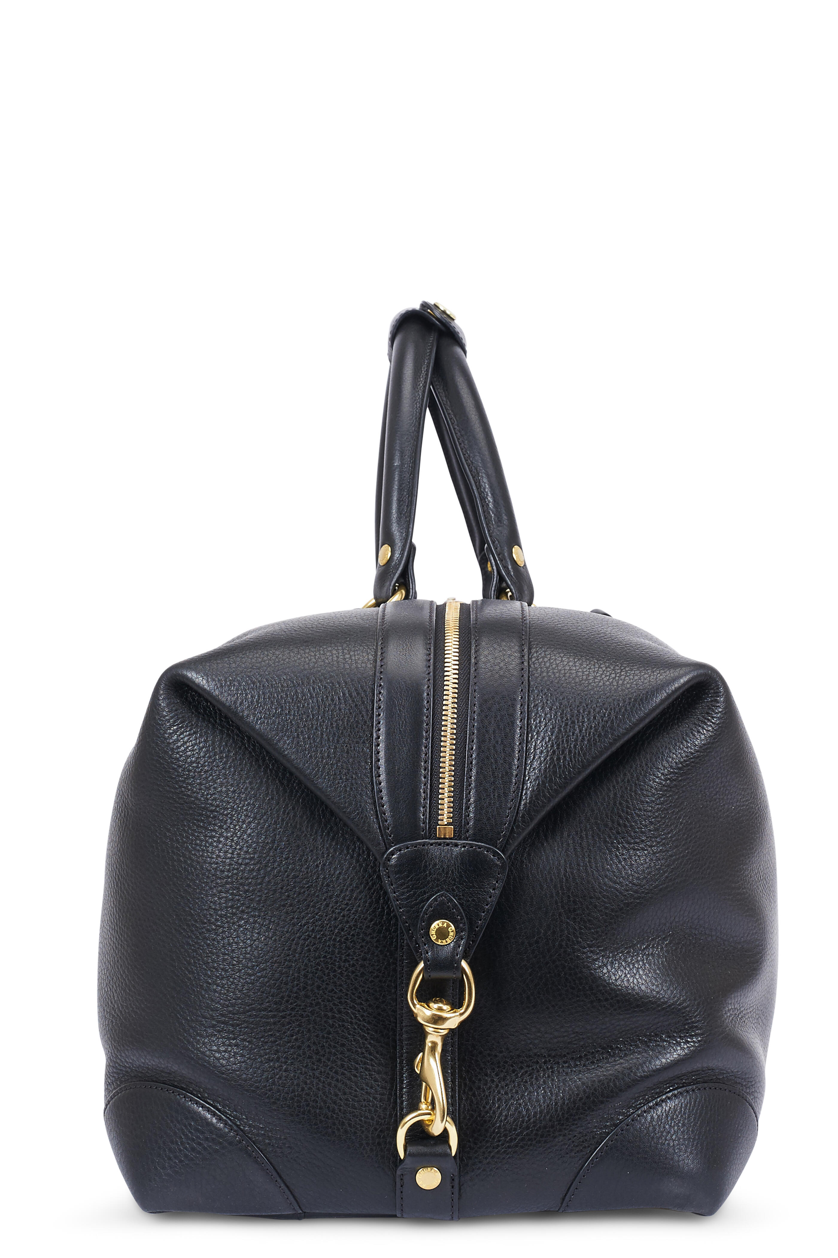 Ghurka - Cavalier II Black Leather Duffel Bag