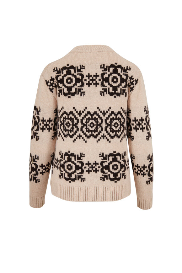 Eric Bompard - Nougat & Ebony Norwegian Snowflake Sweater