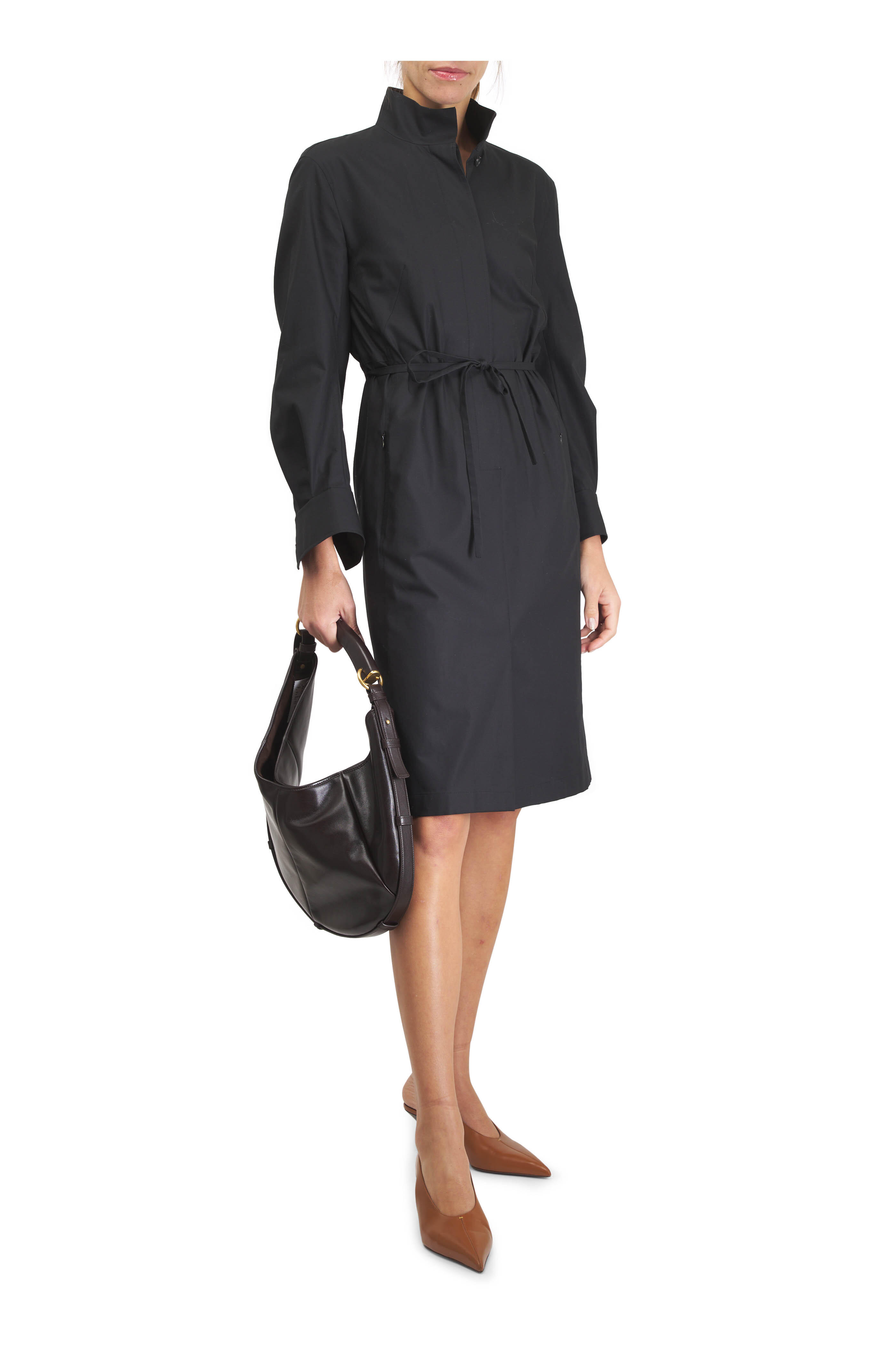 Khaite - Bella Cuoio Glazed Leather Slingback, 55mm