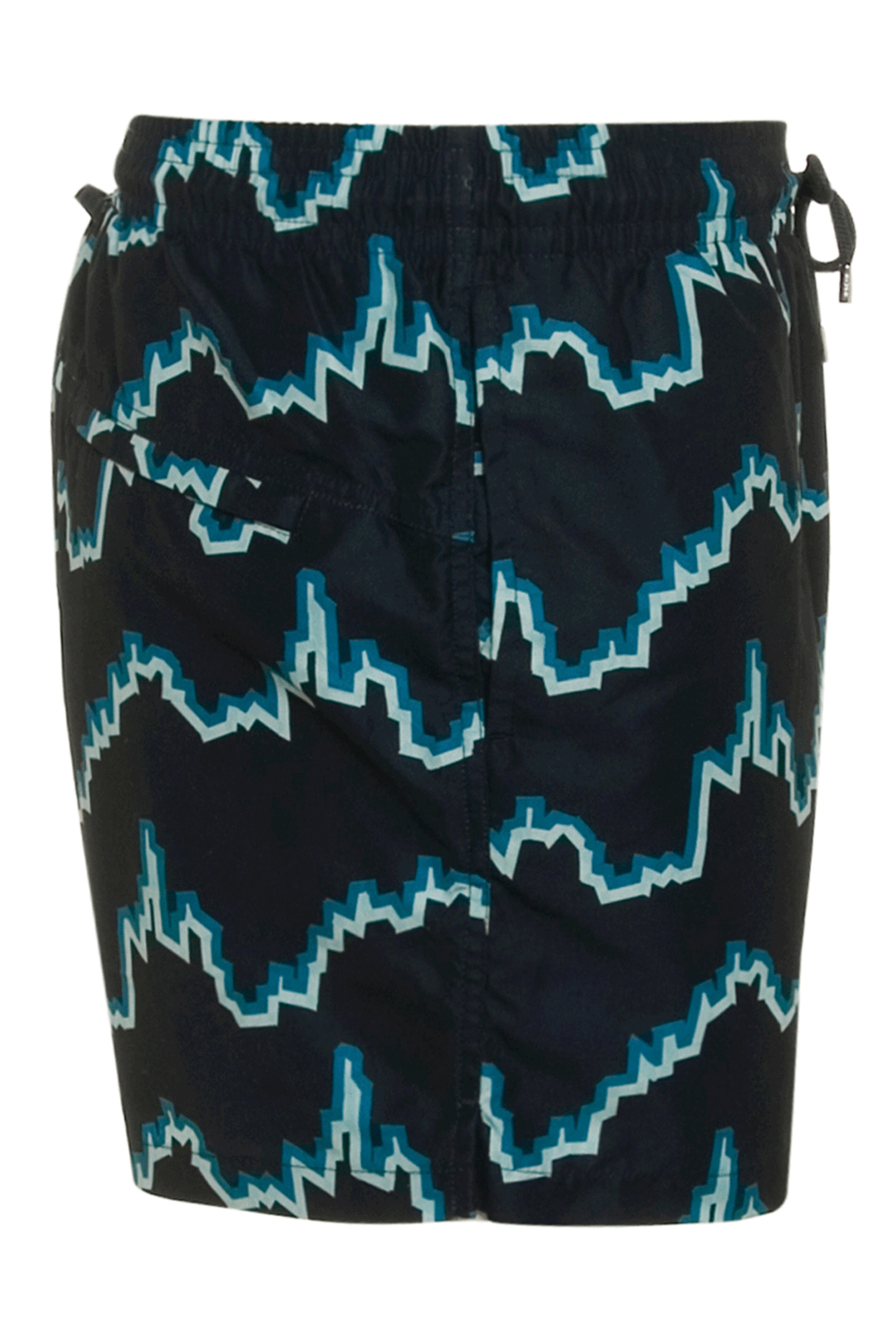 Derek Rose - Navy and Green Short Swim Shorts