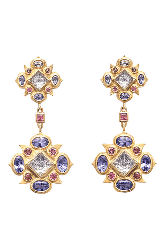 Coomi Insight Double Drop Trinetra Earrings