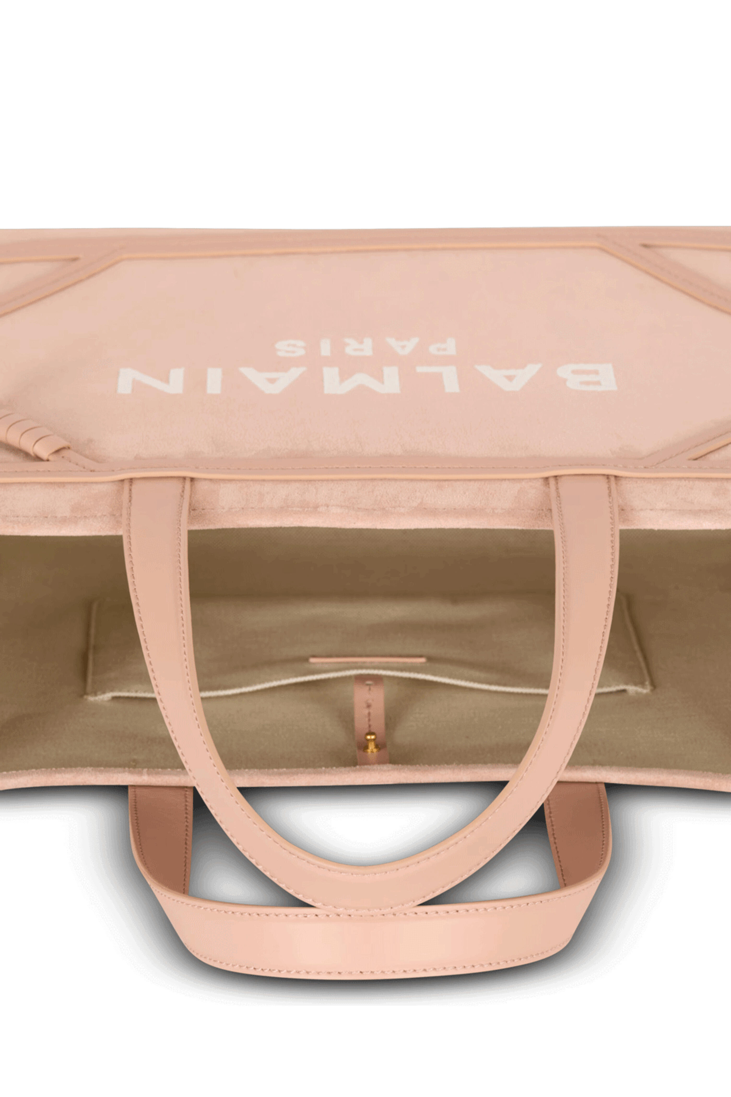 Balmain - Medium Suede B-Army Tote in Neutral Rose