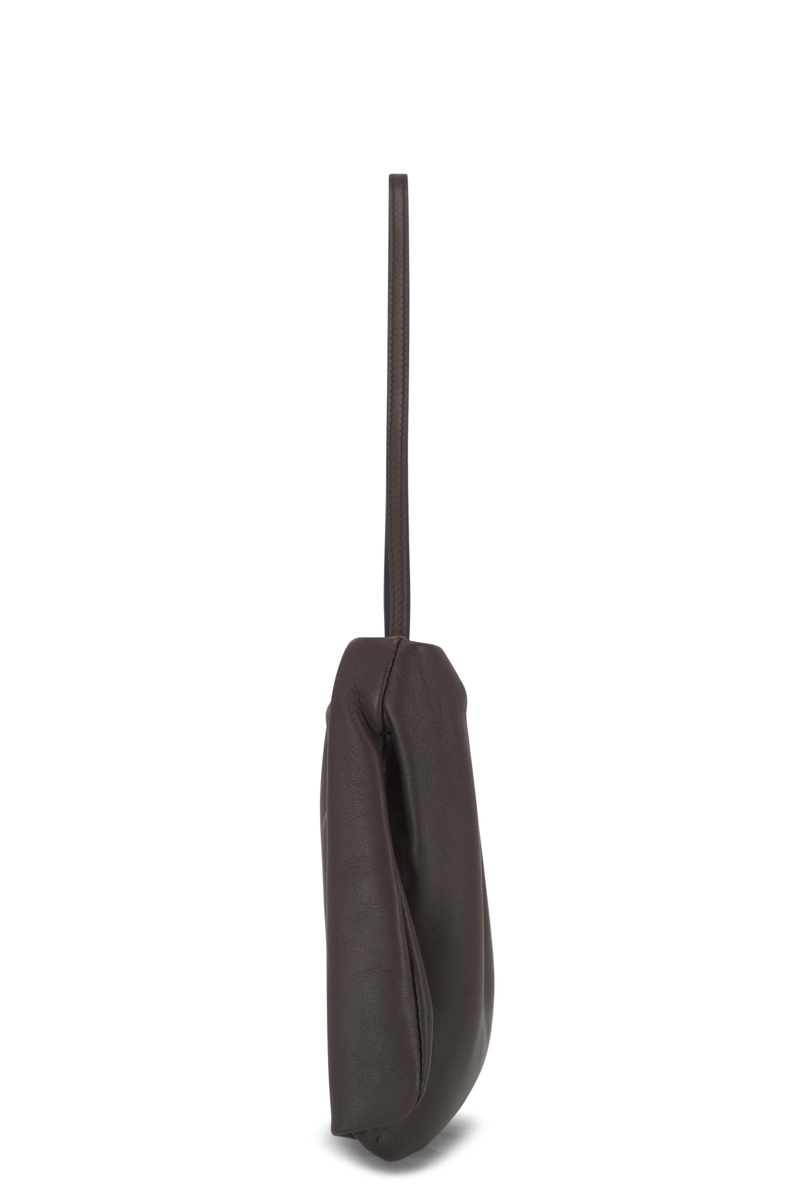 The Row - XL Bourse Dark Khaki Leather Bag | Mitchell Stores