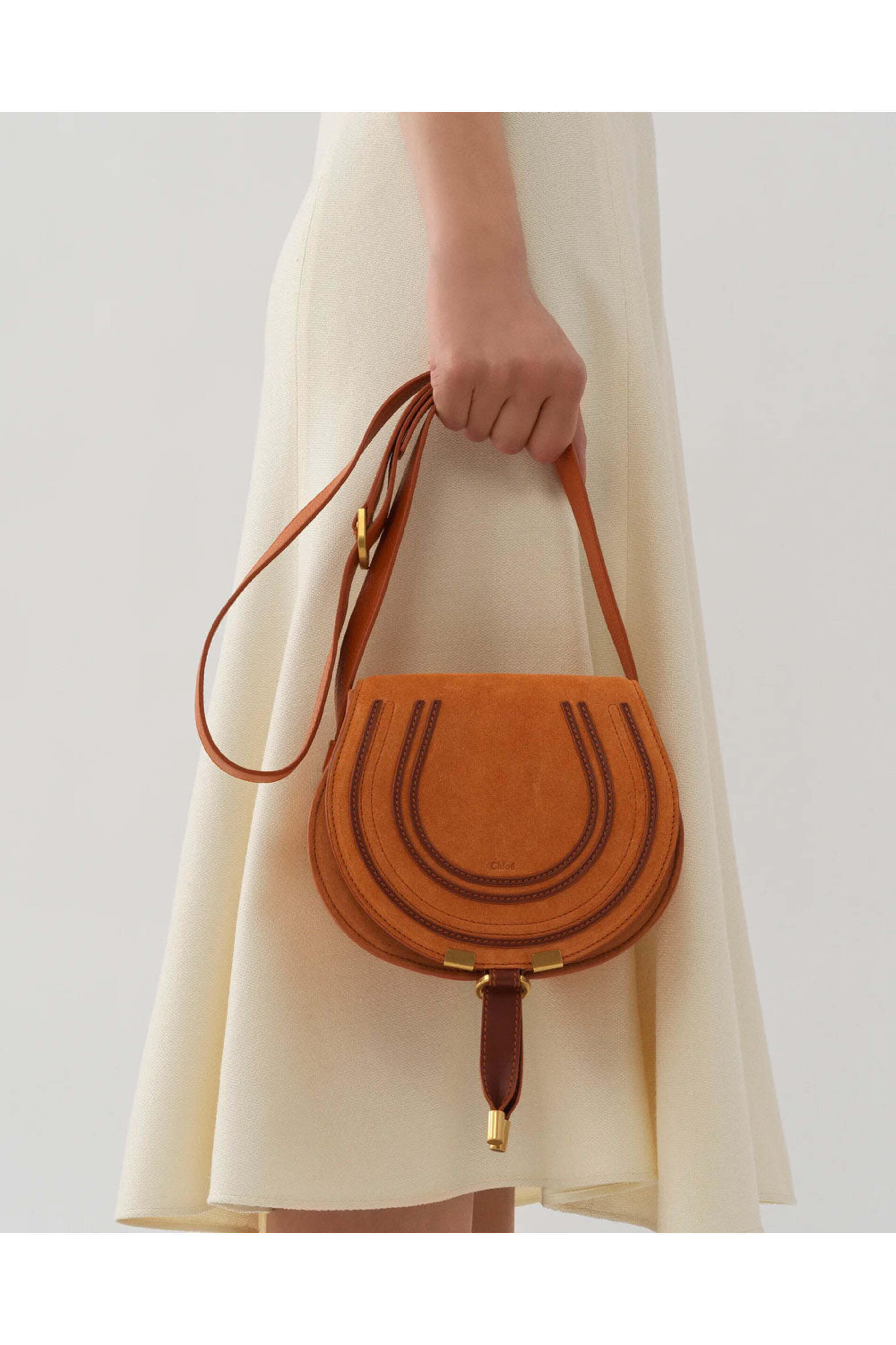 Chloé - Marcie Mini Saddle Bag in Henna Orange