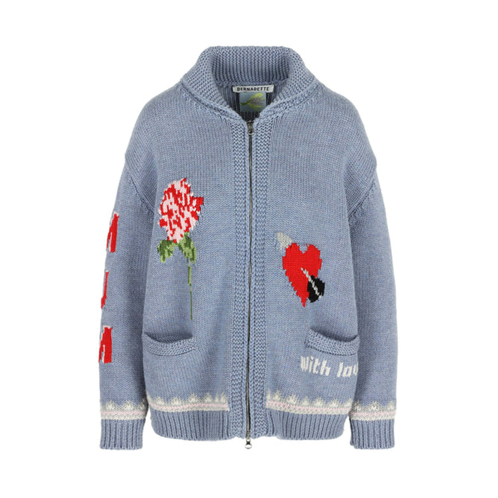 Bernadette Blue Knit Maurice Jacket Mitchell Stores - Main Image