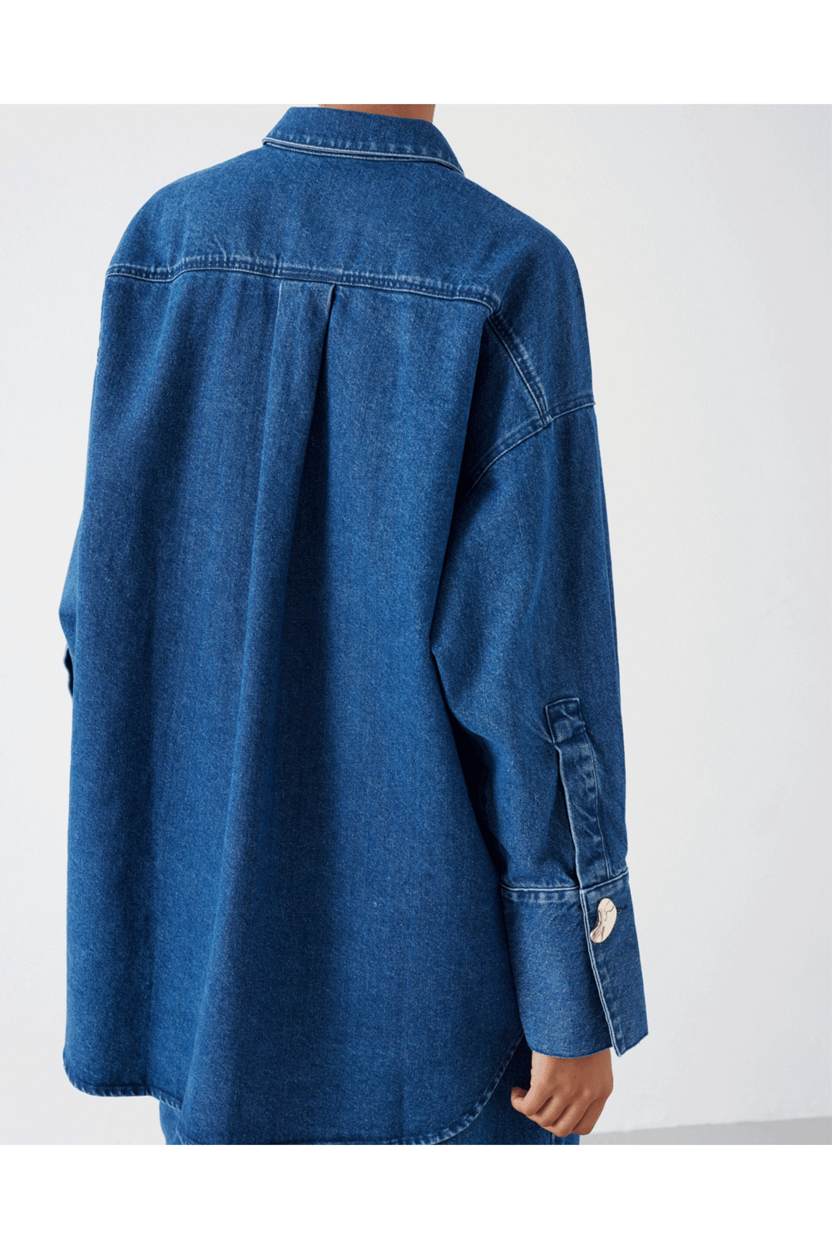 Mother Of Pearl - Mid Wash Blue Fenella Denim Shirt
