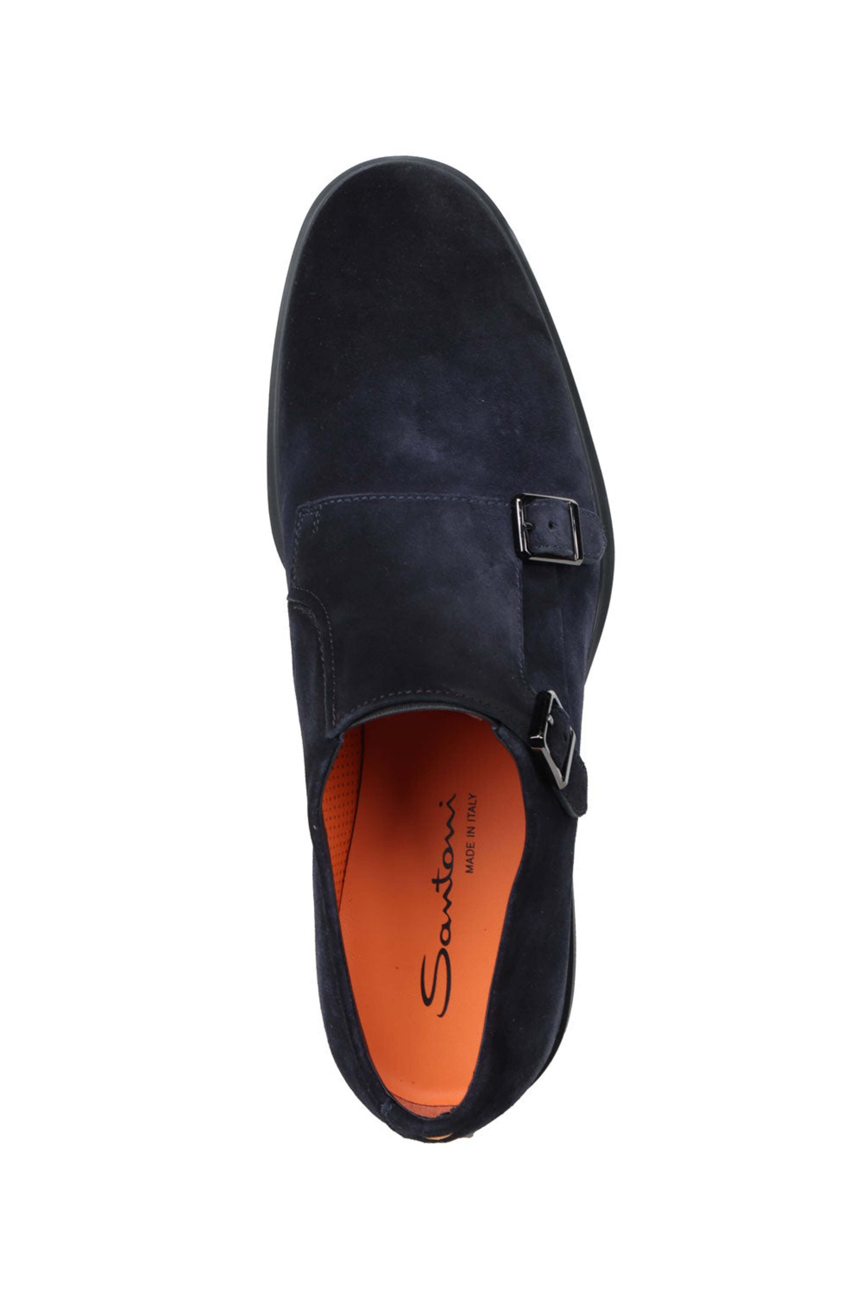 Santoni - Easy Blue Suede Monkstrap