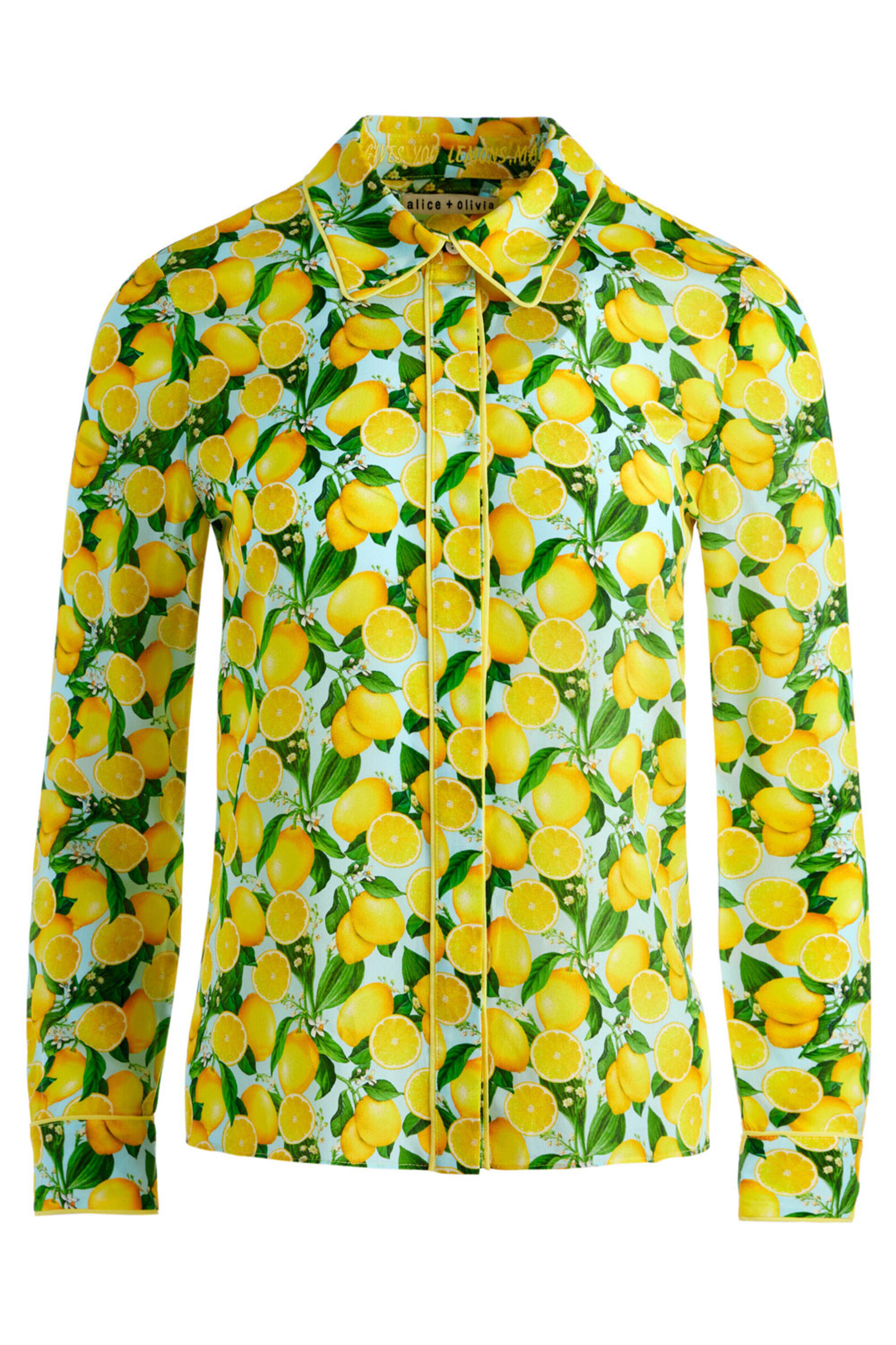Alice & Olivia - Lemon Squeeze Willa Button Down Shirt