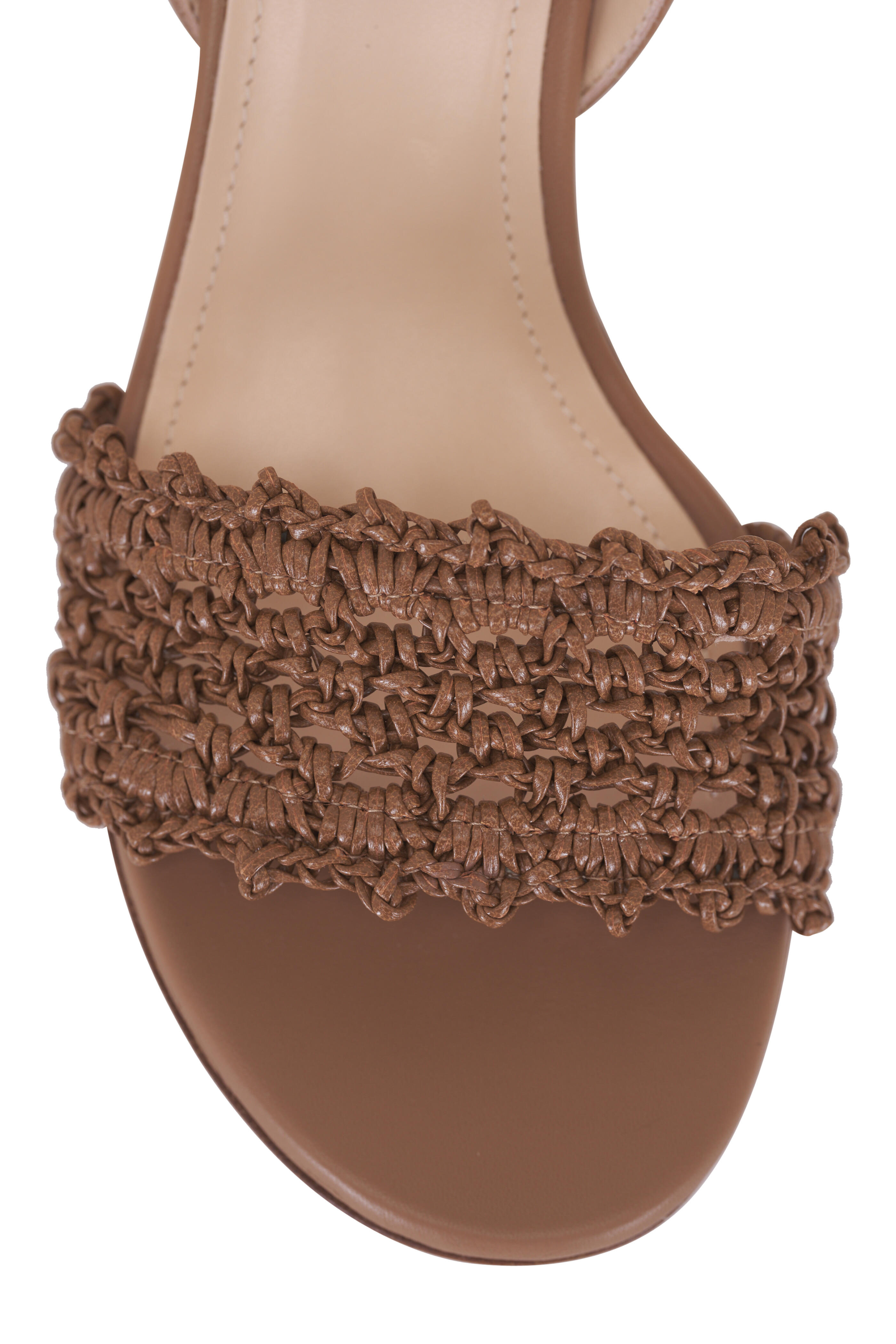 AGL - Lala Cocoa Cola Crochet Ankle Strap Sandal, 50mm