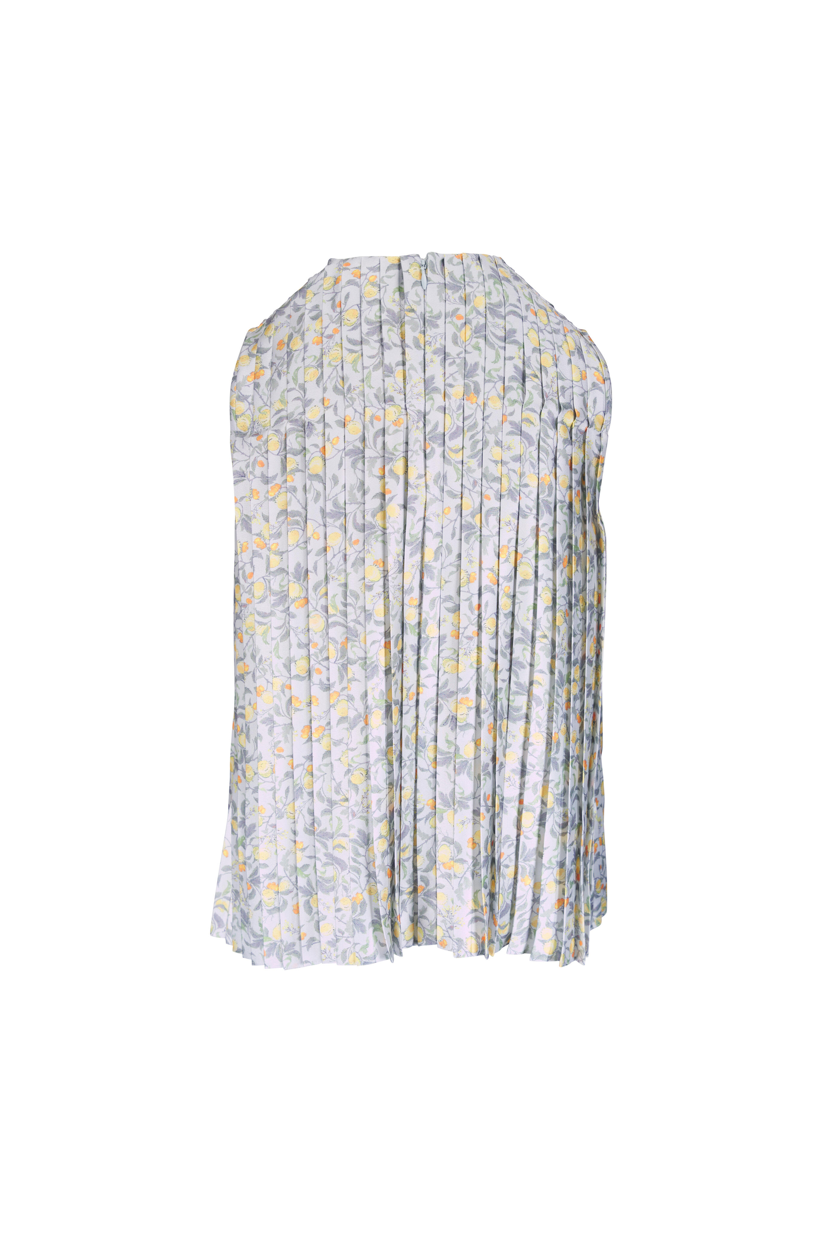 Vince - Citrine Bloom Sleeveless Off-White Pleated Top - view 2