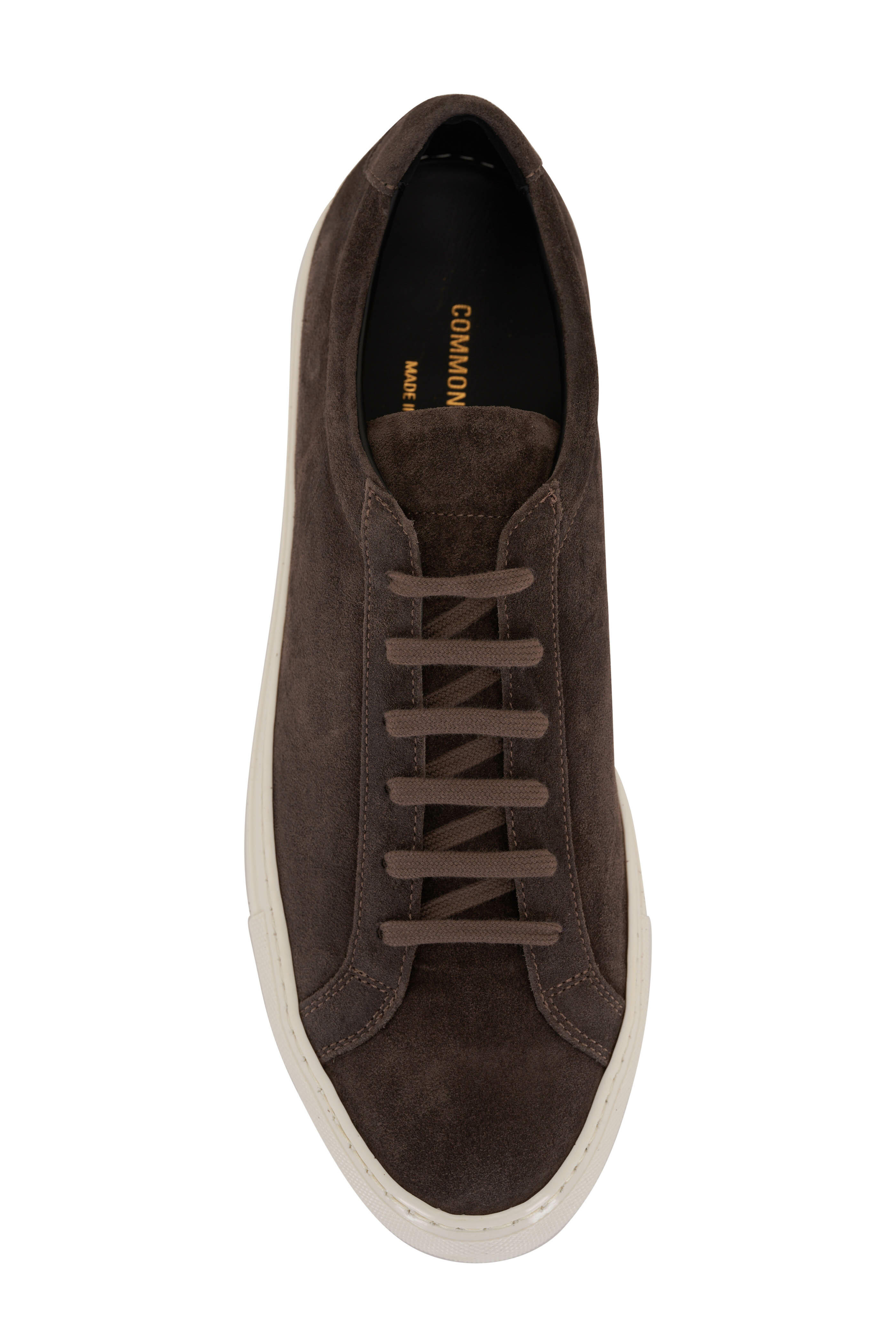 Common Projects - Achilles Waxed Gray Suede Low-Top Sneaker