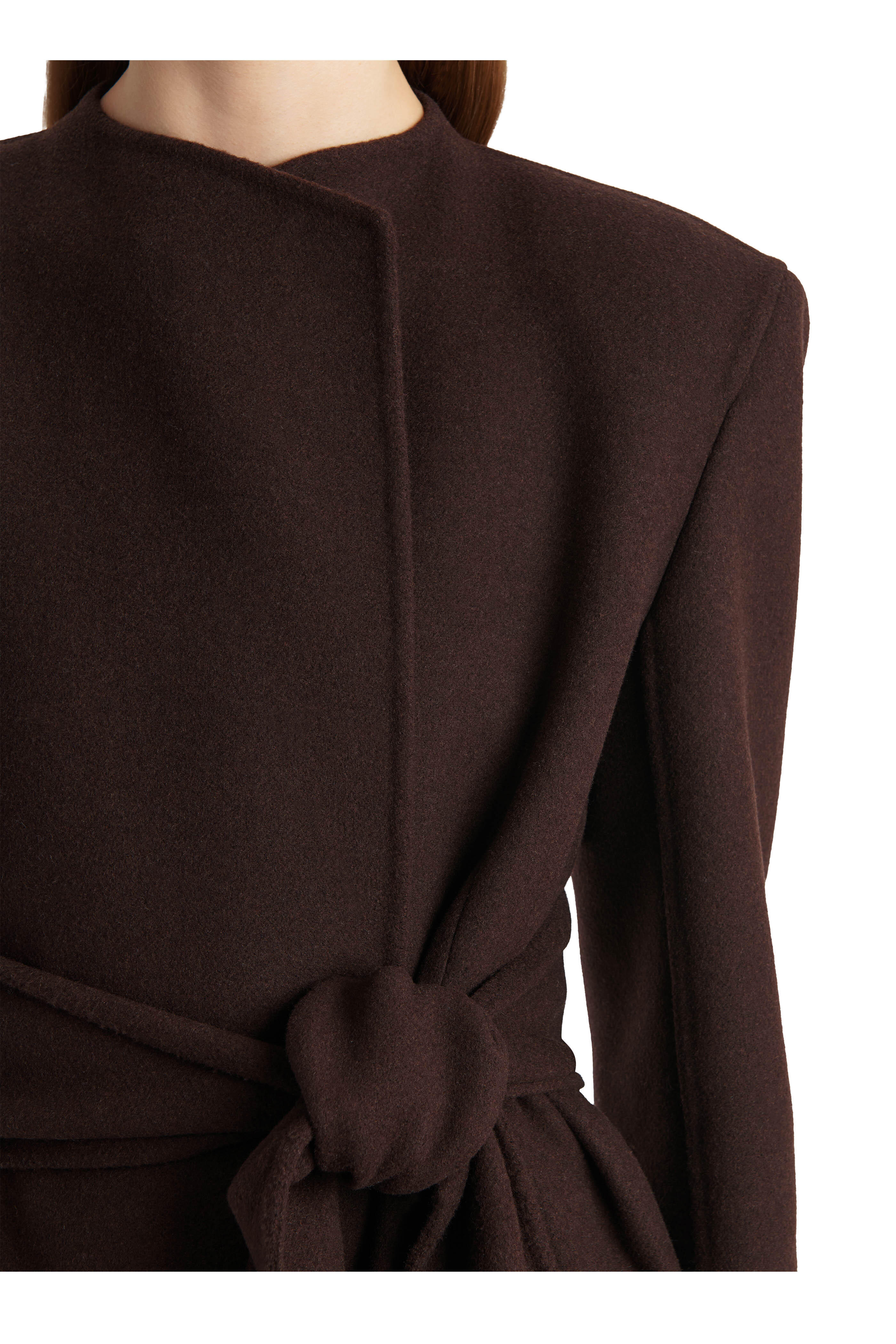 Khaite - Jelson Dark Brown Double-Faced Wool Coat