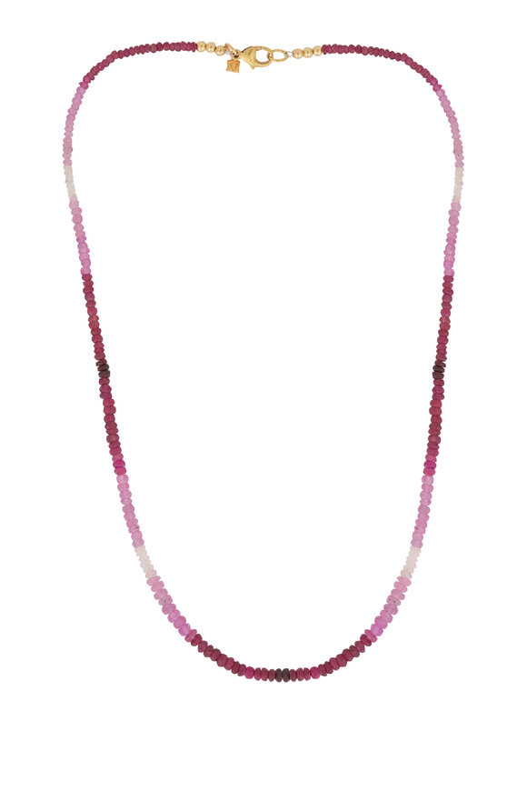 Cristina V. Pink Ruby Rondelle Necklace - view 1