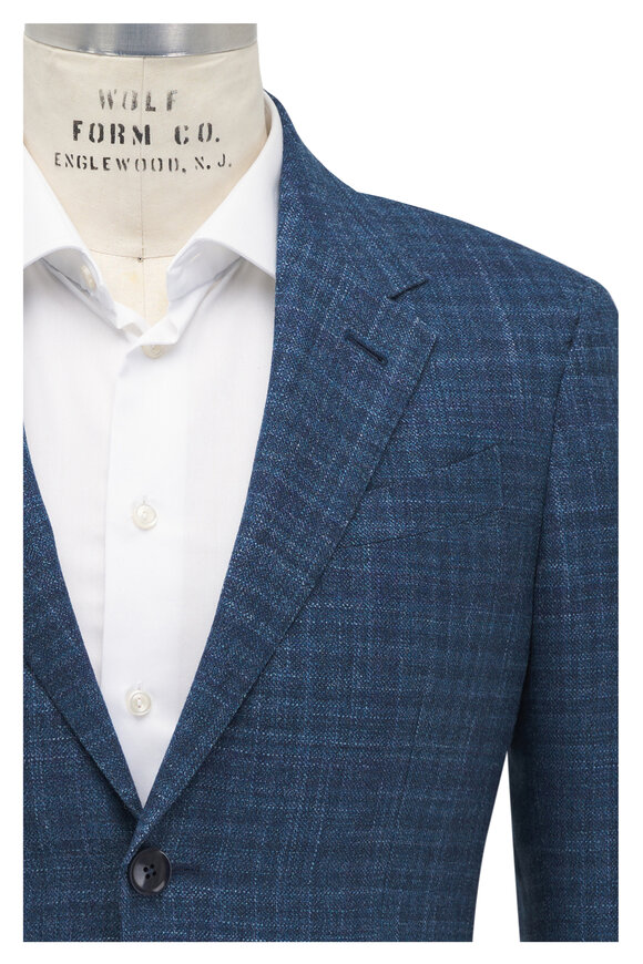 Zegna - Light Blue Tonal Plaid Sportcoat 