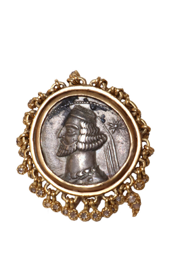 Coomi Parthian Coin Hanging Diamond Ring - view 1
