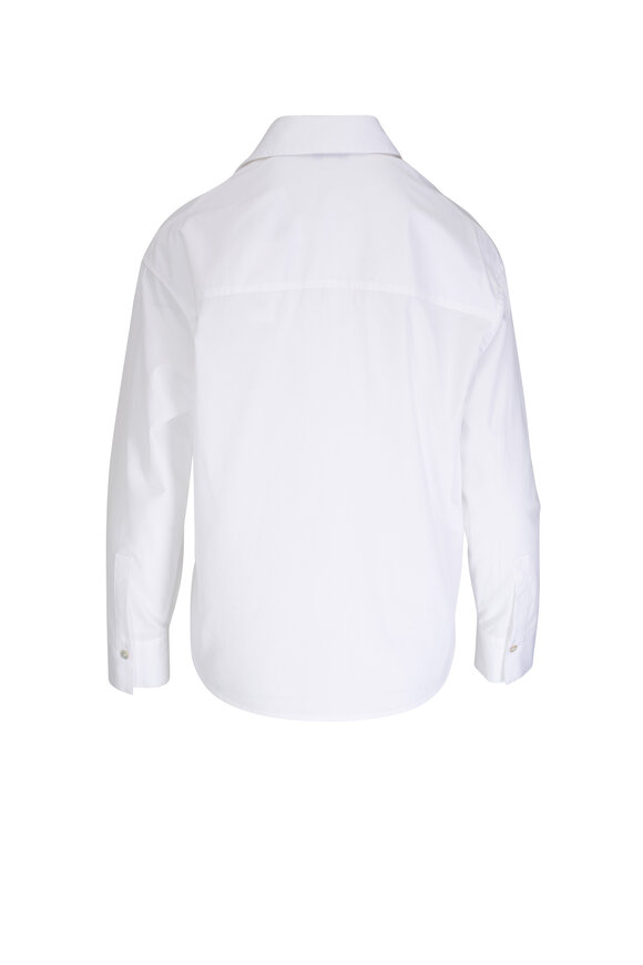 Vince - Optic White Cotton Half-Placket Shirt