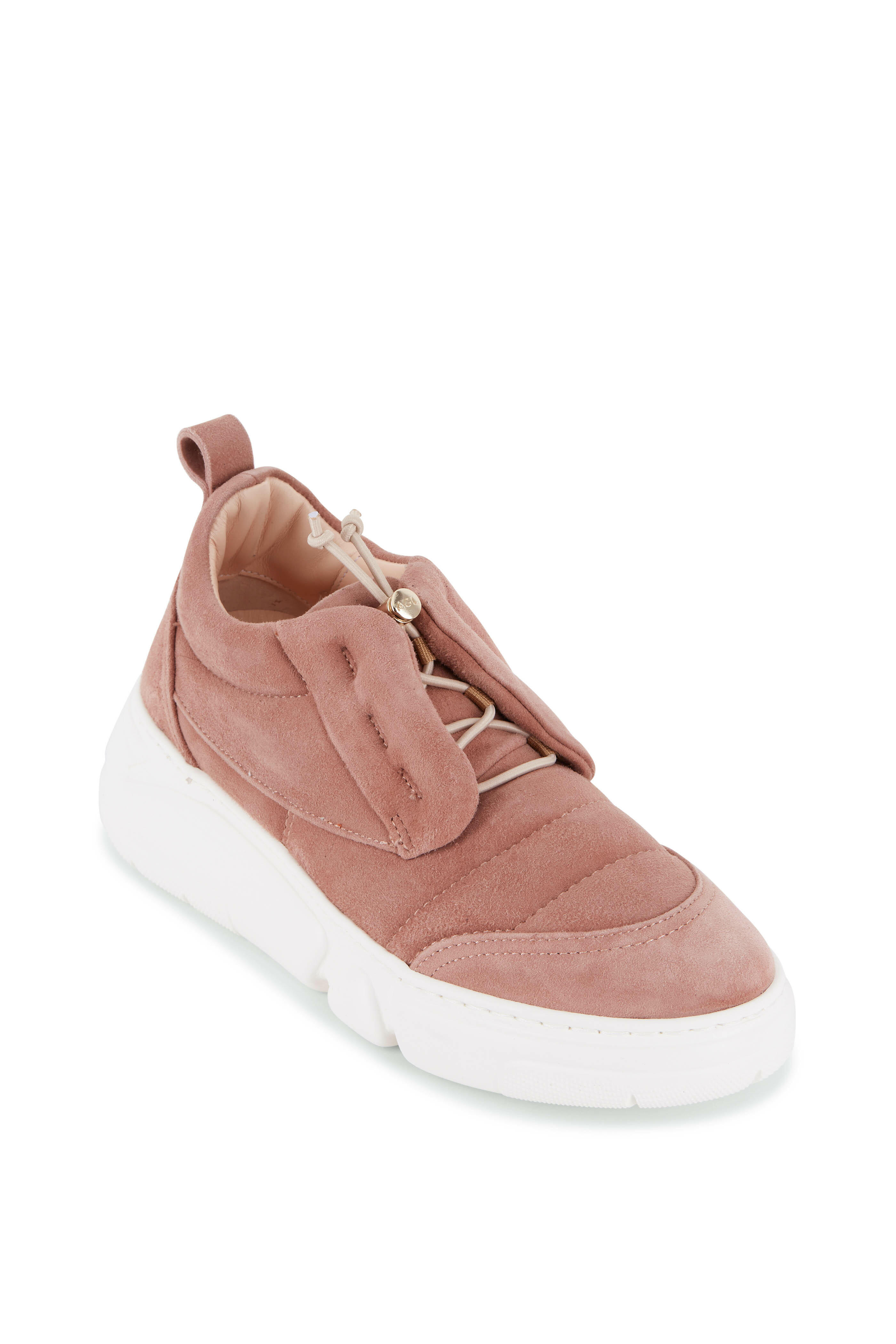 AGL Venus Nude Pink Suede Sneaker Mitchell Stores