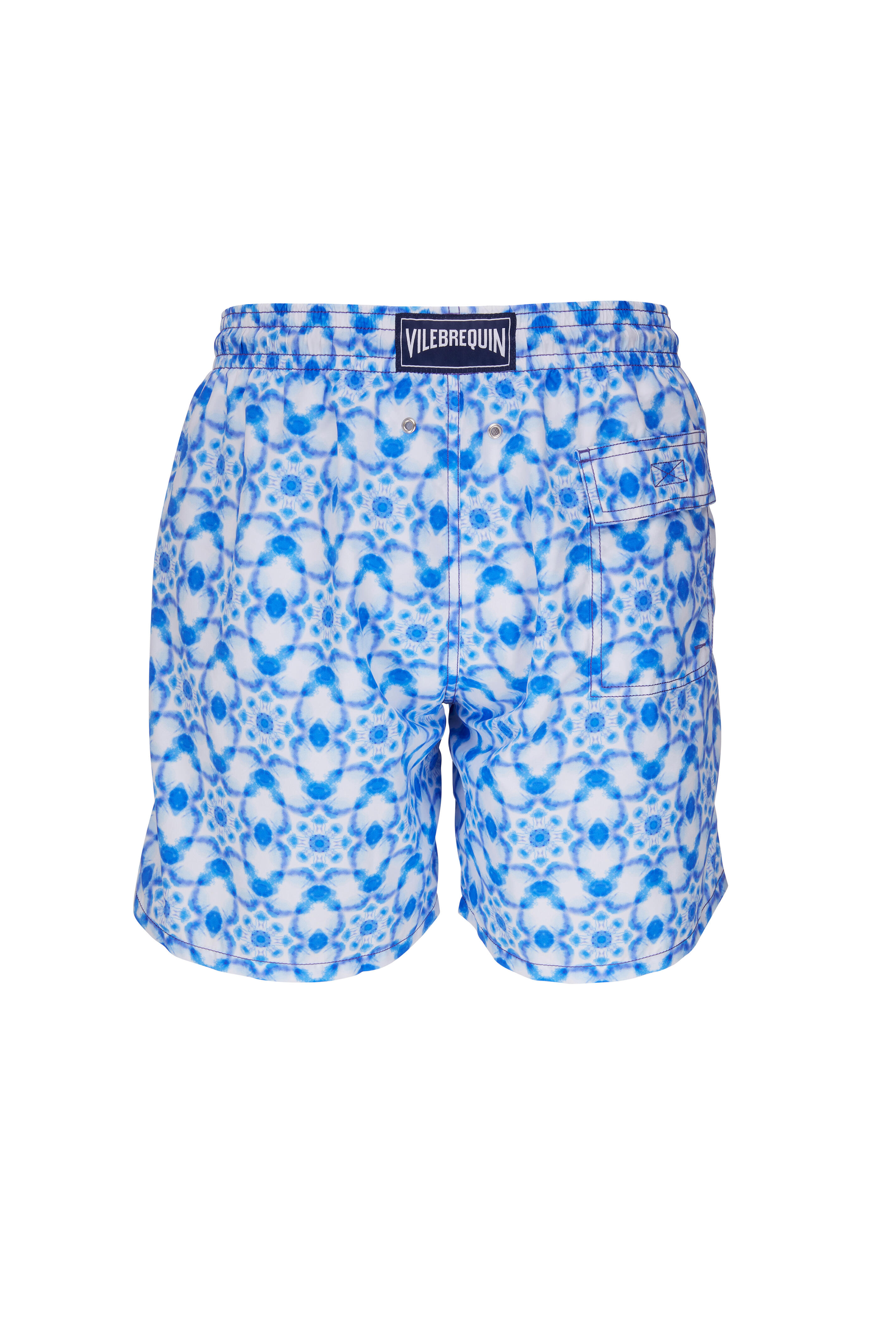 Vilebrequin - White & Blue Ikat Swim Trunks