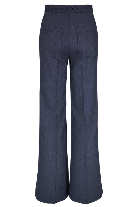 Dorothee Schumacher Fluid Denim Blue Flare Pant - view 6