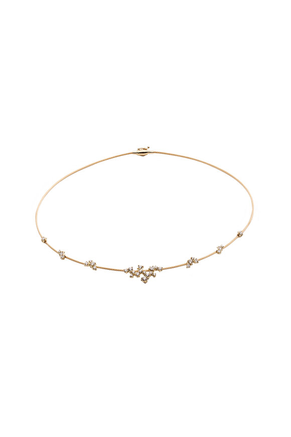Paul Morelli Yellow Gold Diamond Single Wire Confetti Necklace - view 1