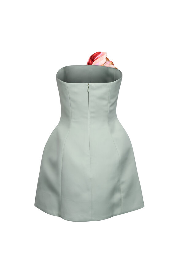 Leo Lin - Roselle Green Cutout Bustier Mini Dress