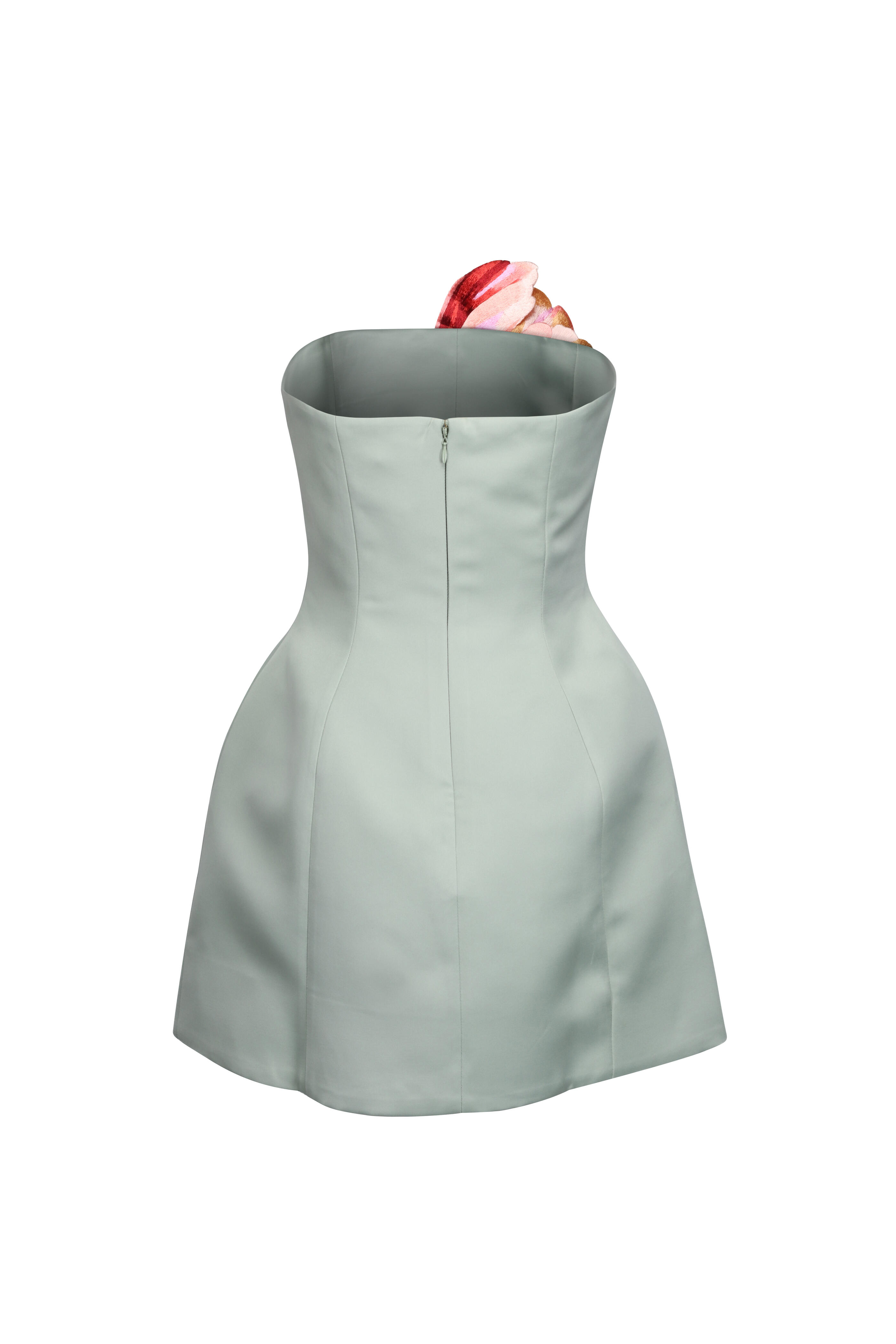 Leo Lin - Roselle Green Cutout Bustier Mini Dress