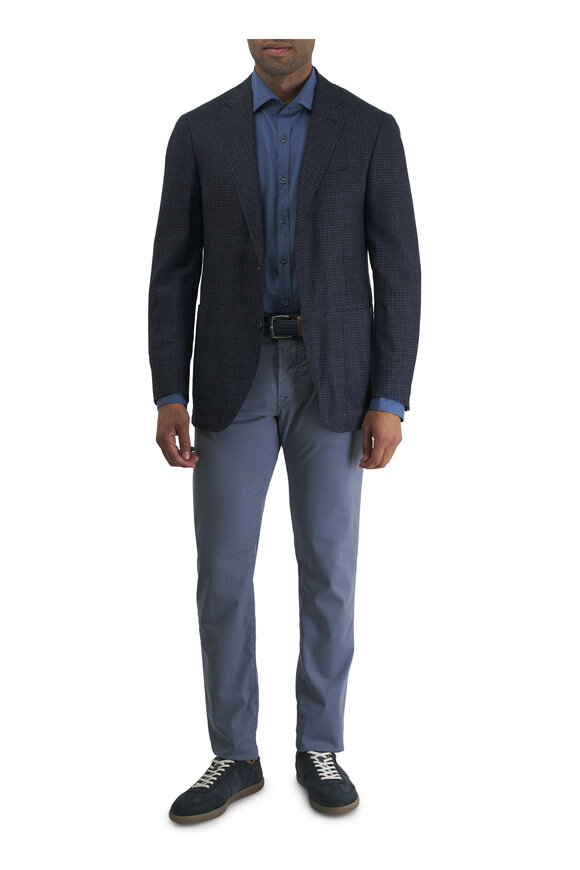 Canali - Mid Blue Cotton Sport Shirt