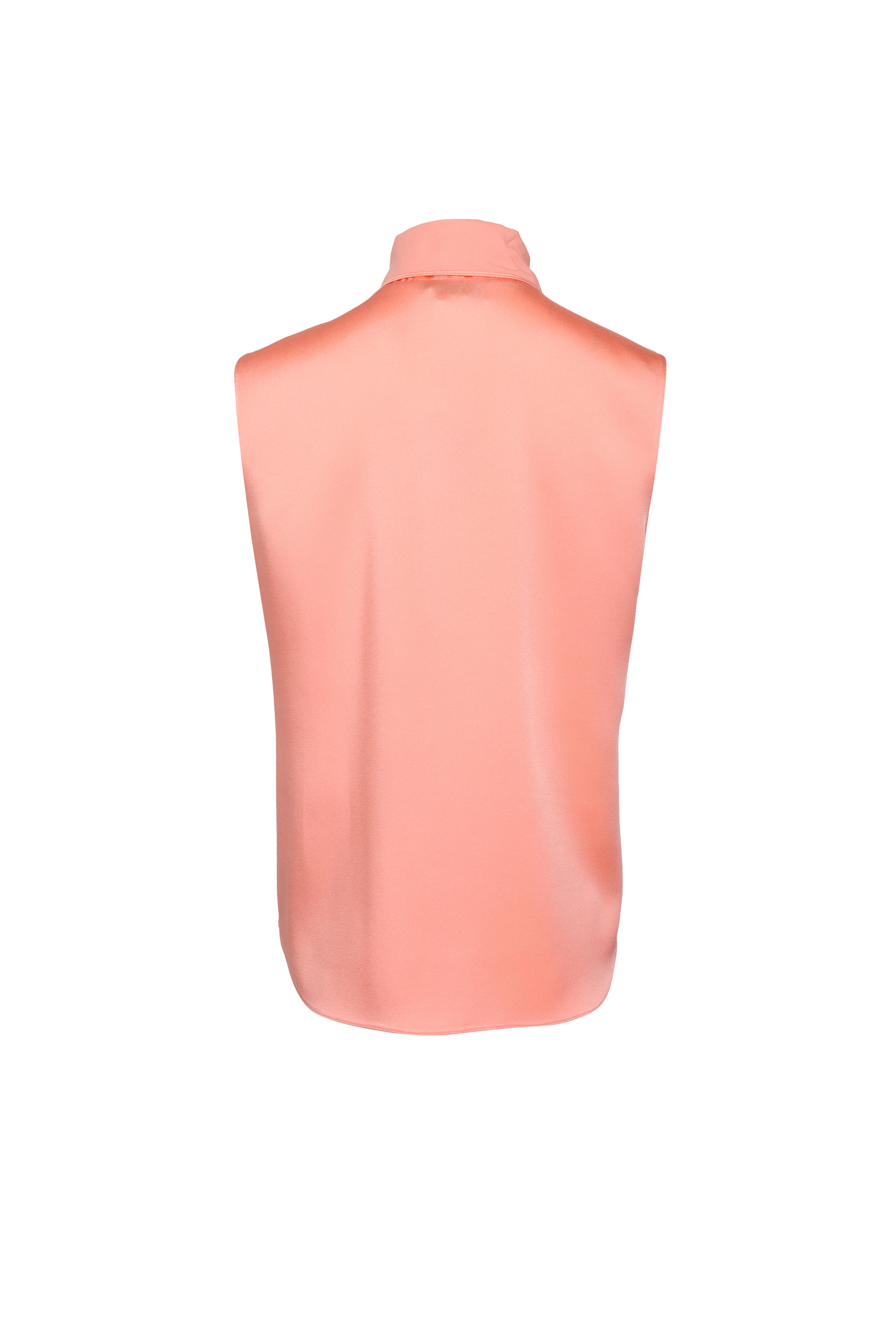 Stella McCartney - Pink Satin Tie Neck Blouse