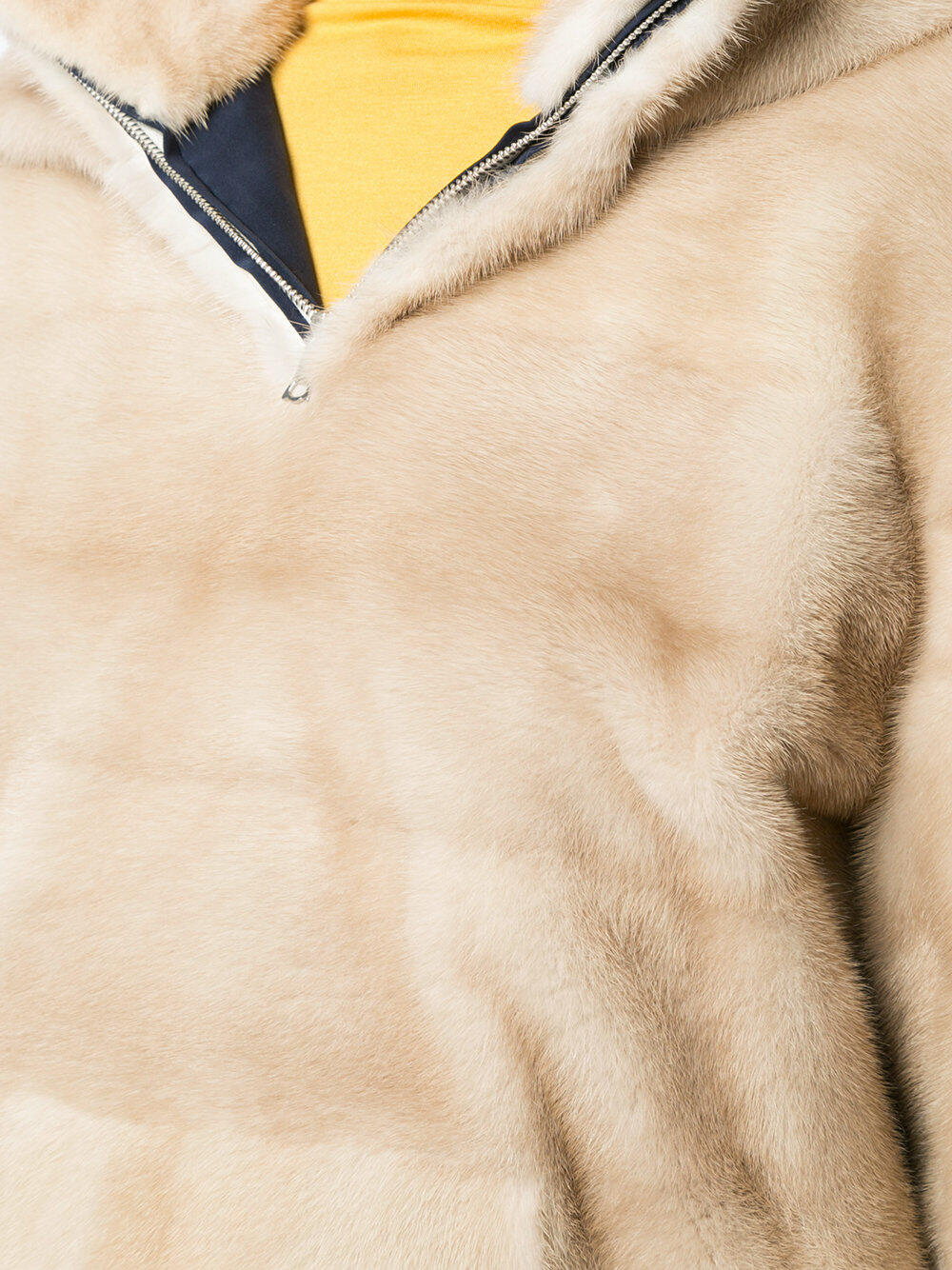 Oscar de la Renta Furs - Natural Palomino Mink Hooded Pullover