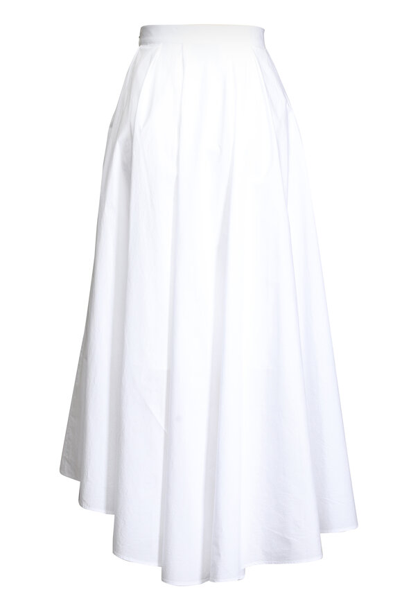 TWP White Cotton Asymmetrical Skirt - view 2