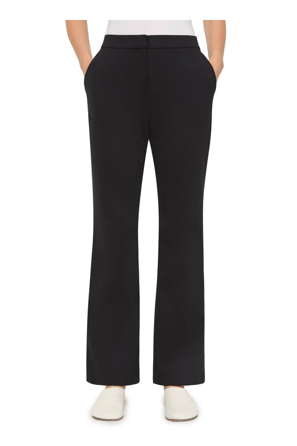 Lafayette 148 New York Gates Black Jersey Scuba Flare Ankle Pant - view 2