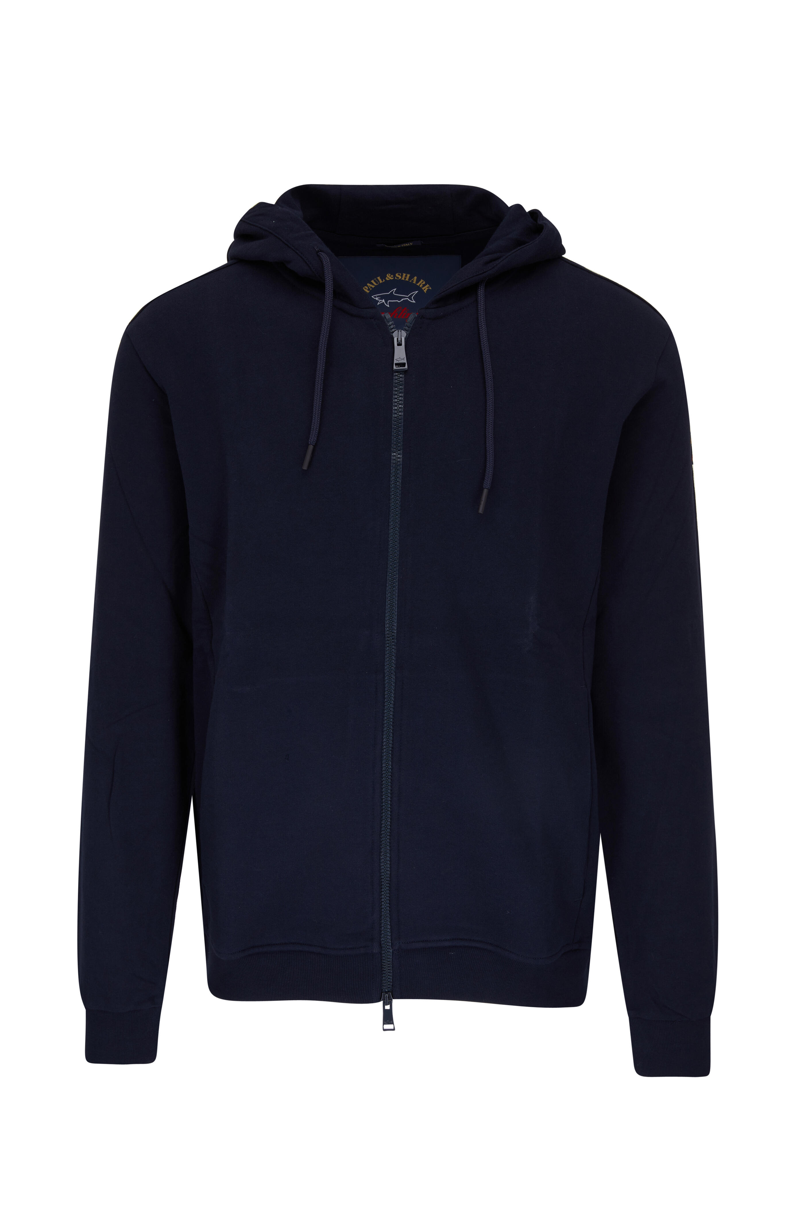Paul & Shark - Navy Cotton Fleece Front Zip Hoodie