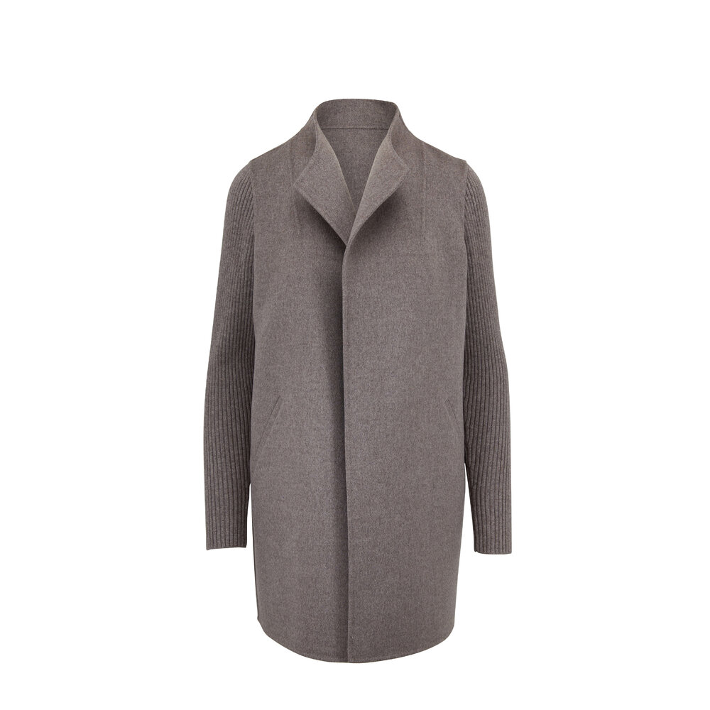 Kinross - Suede Wool & Cashmere Sweater Coat | Mitchell Stores