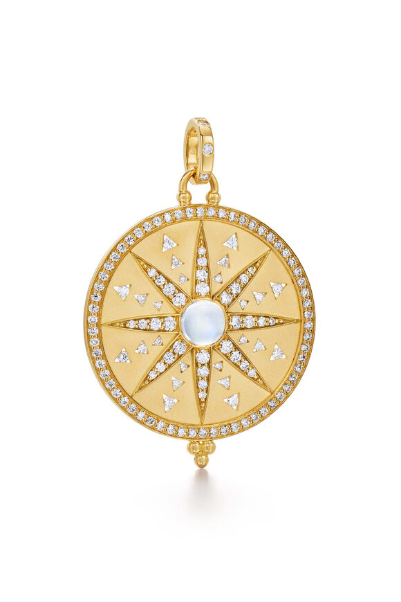 Temple St. Clair 18k Yellow Gold Large Sole Mandala Pendant - view 1